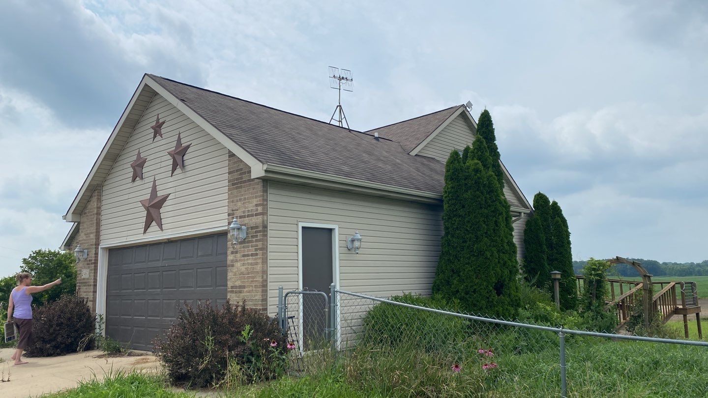 Slate Profile Metal Shingle Roof Replacement After Storm Damage in Columbia City, Indiana by 4Ever Metal Roofing