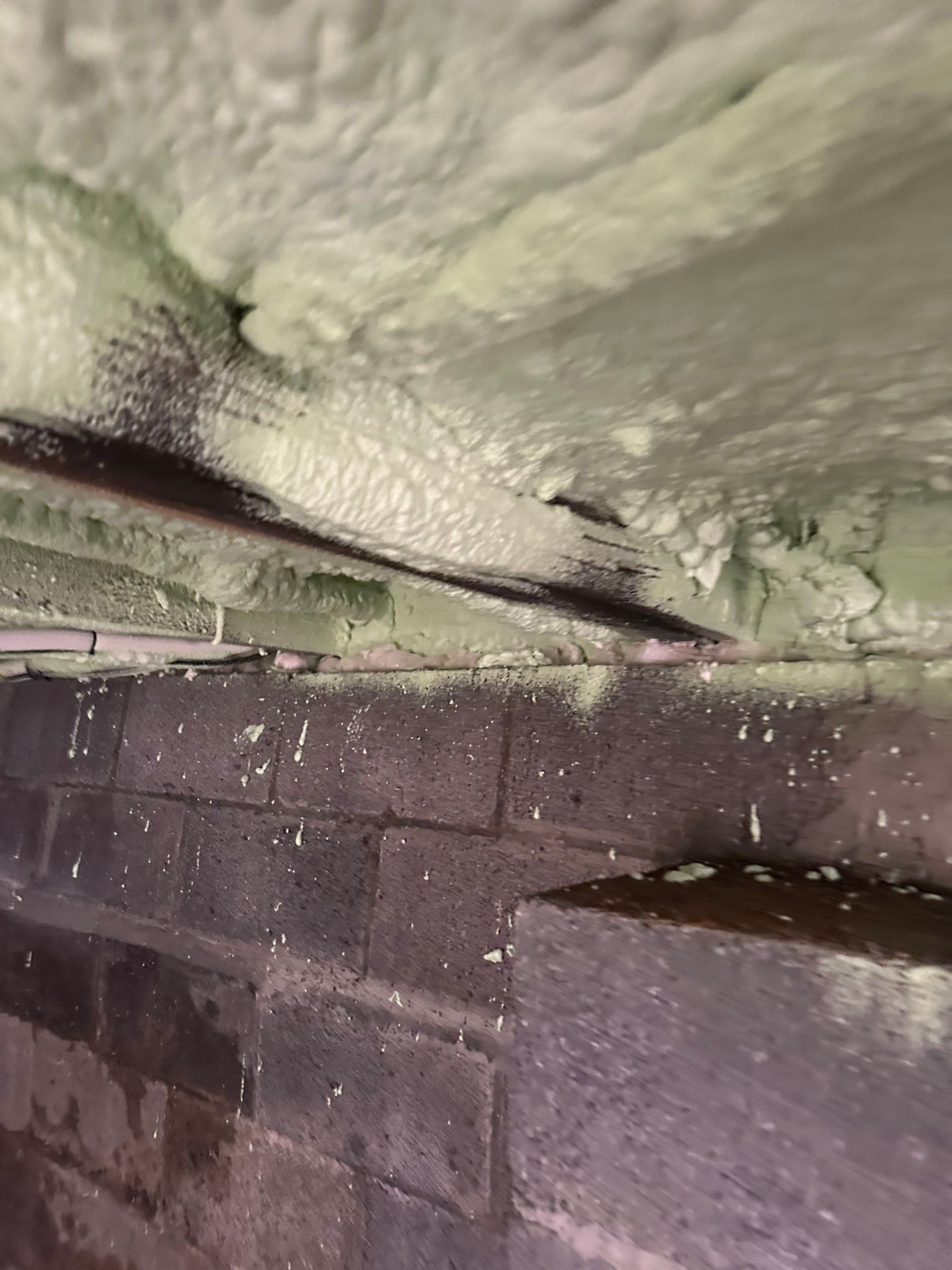 Basement Ceiling using Closed Cell Spray Foam by NYS Foam & Energy