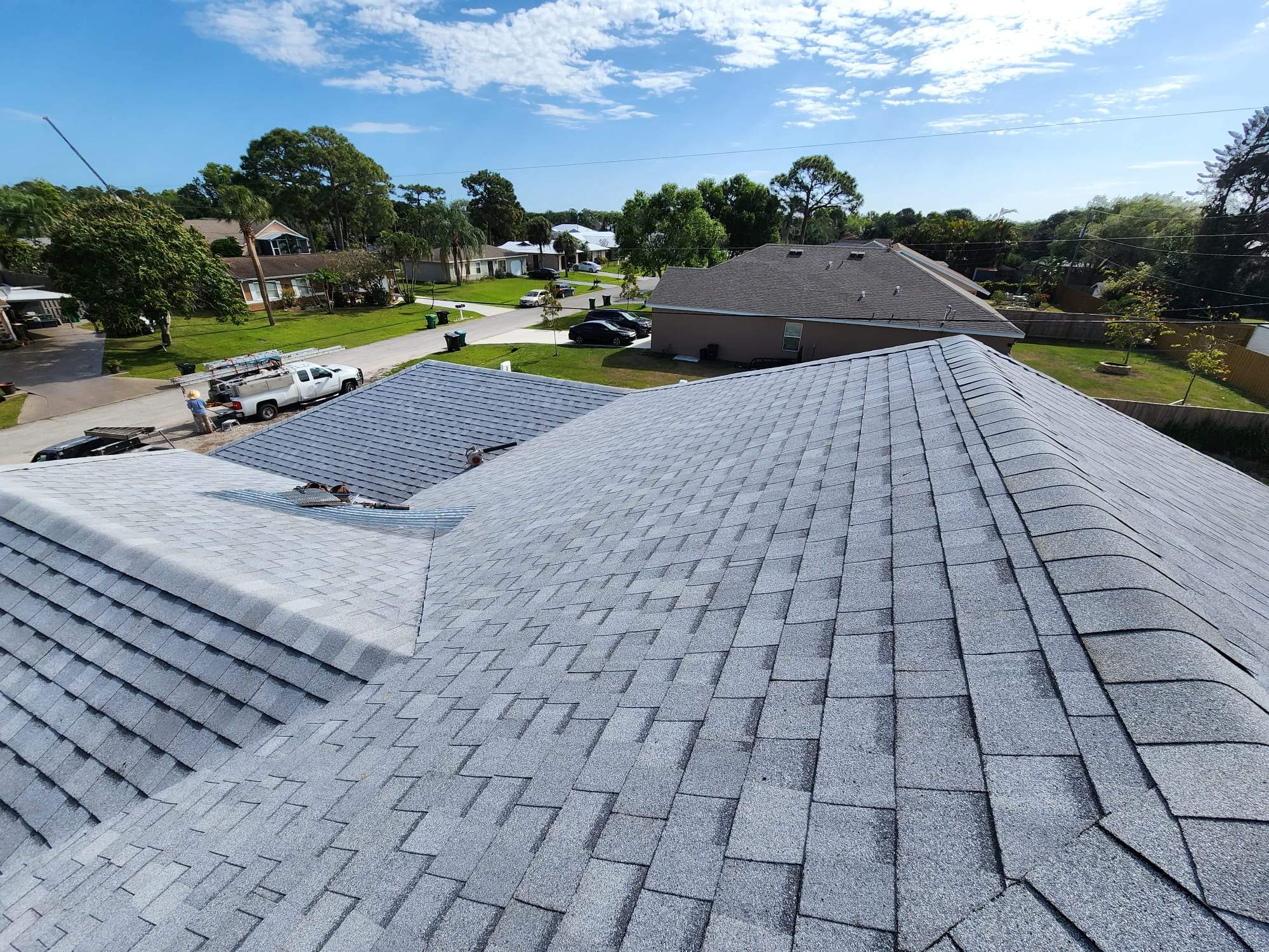 Tamko Heritage Glacier White by Total Roofing System The Metal Roof Experts