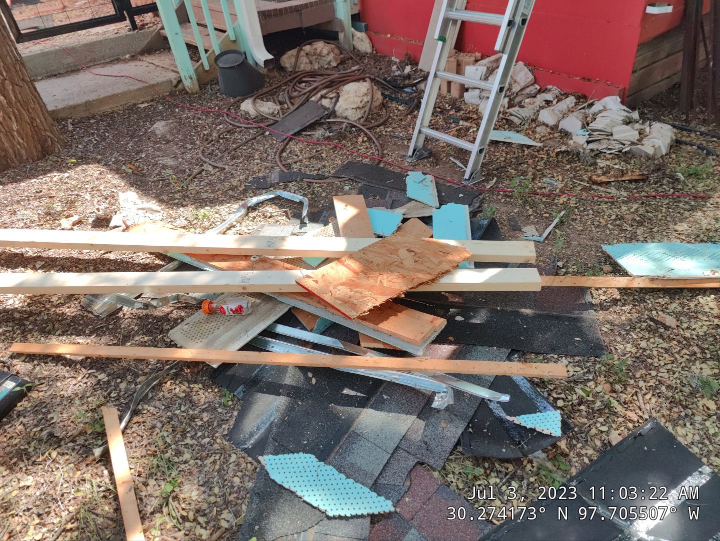 Tree Damage Roof Fascia and Soffit Repair by DeZign Roofing & Exteriors