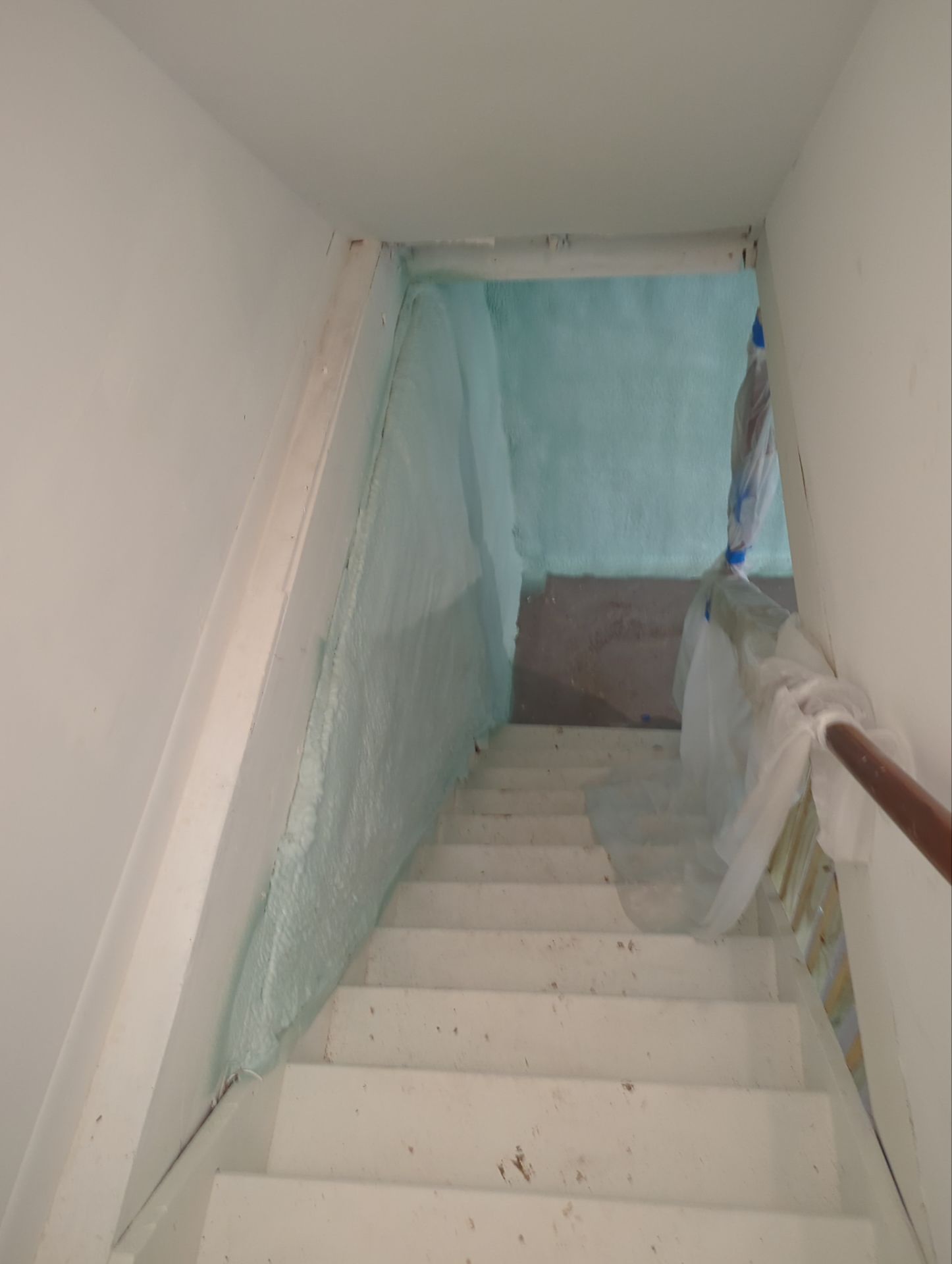 Basement Exterior Walls using Closed Cell Spray Foam by NYS Foam & Energy