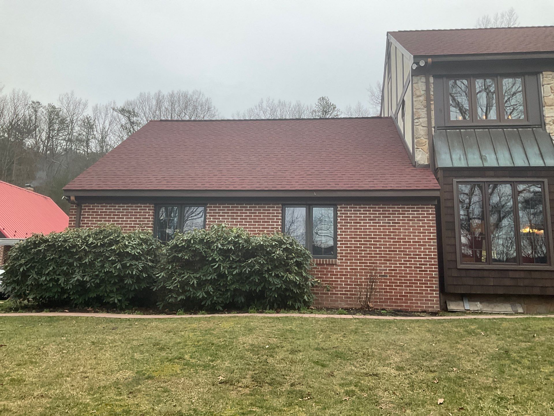 Shingle Roof-patriot red by Esh Builders