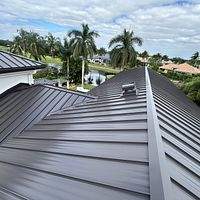 24ga 1.5" Mechanical Seam Dark Bronze by Total Roofing System The Metal Roof Experts