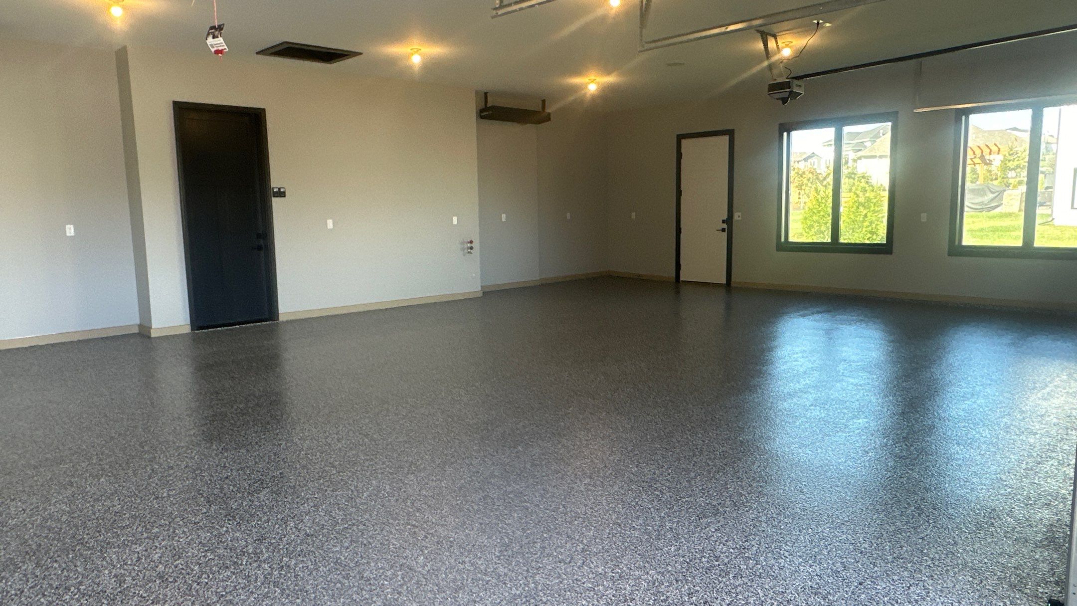 Check out how much a difference a new flake floor can make  by Banner Garage