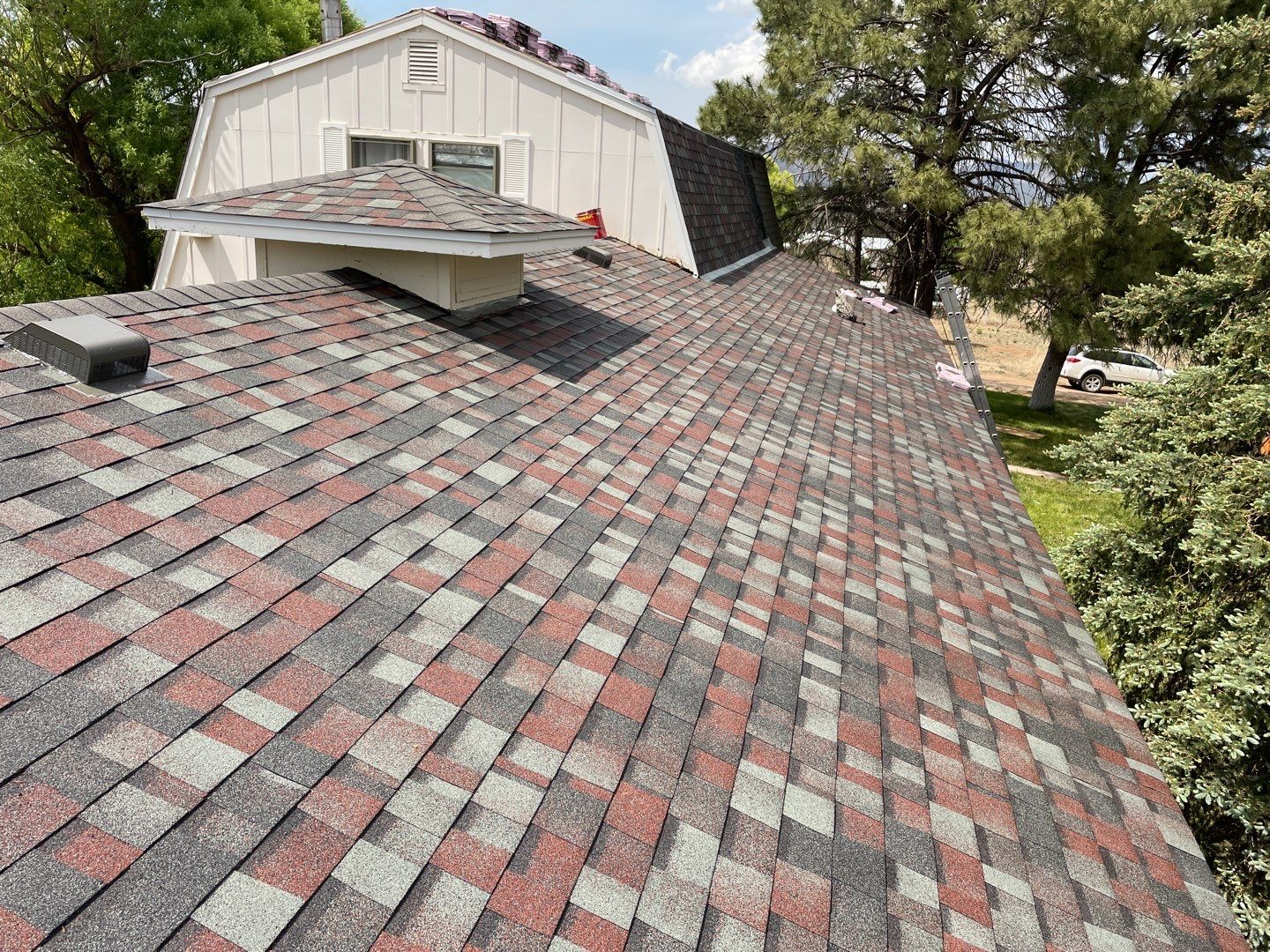 Architectural Shingle Roof Replacement with gutters and downspouts for Edgewood Home by Doyle Roof Masters Inc