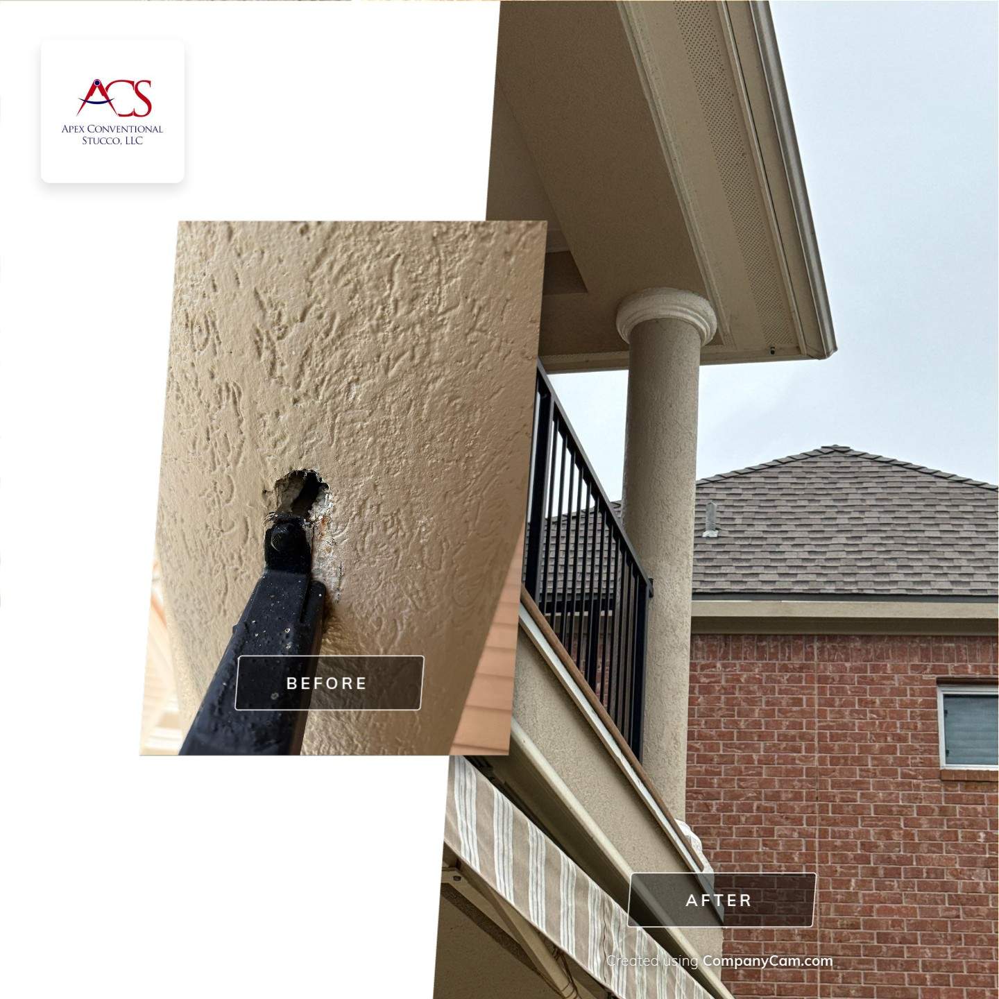 Montgomery Balcony Revival: Stucco Restoration Before & After by Apex Conventional Stucco Llc