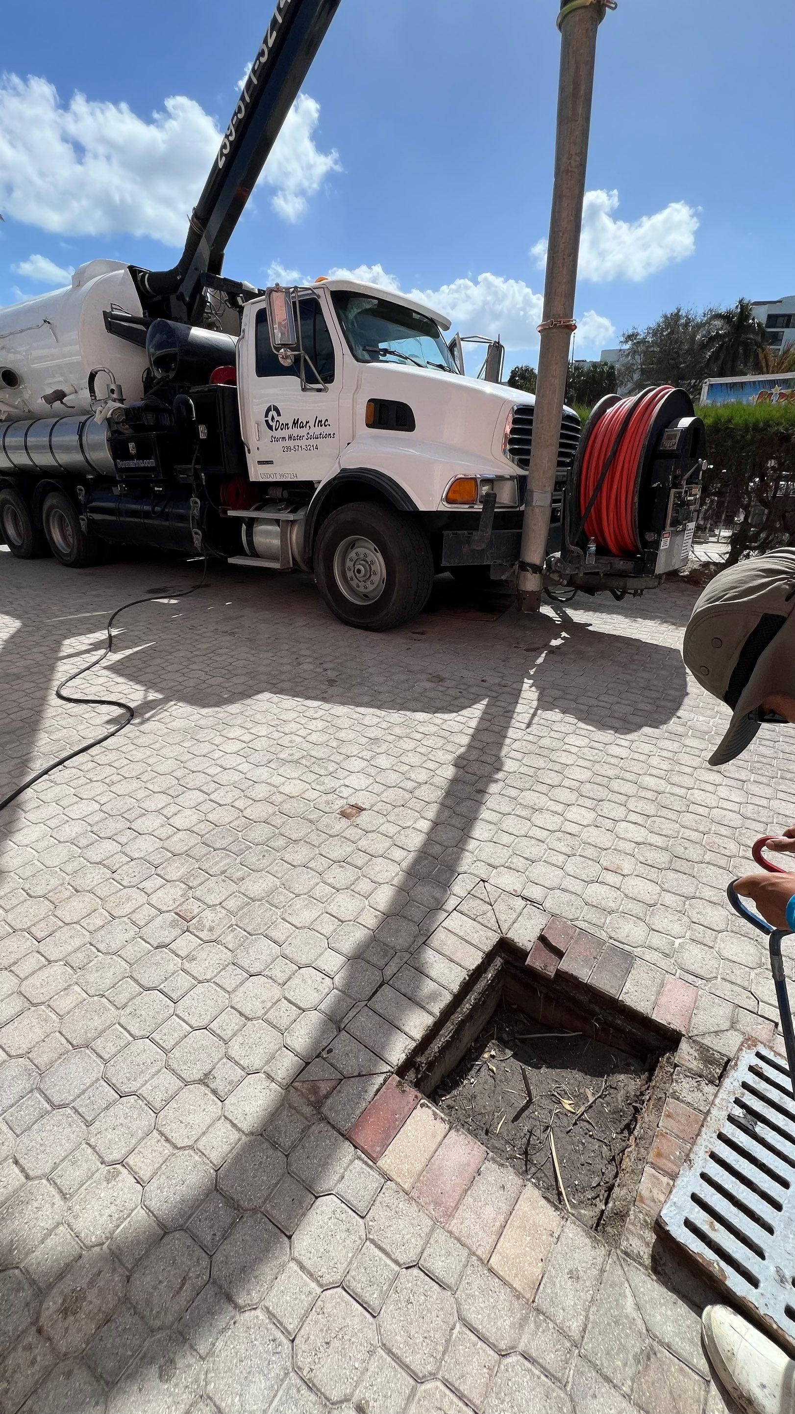 Catch Basin Cleaning After Hurricane Milton Naples Condo by APS Power & Water