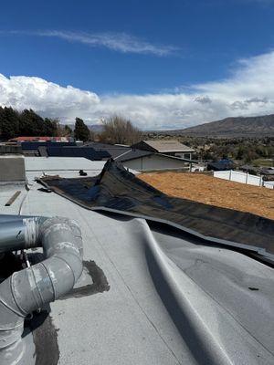 Storm took out this roof in Hesperia, CA