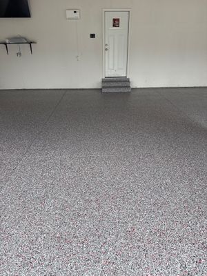 Custom Flake Garage Floor Coating Installation in Altoona