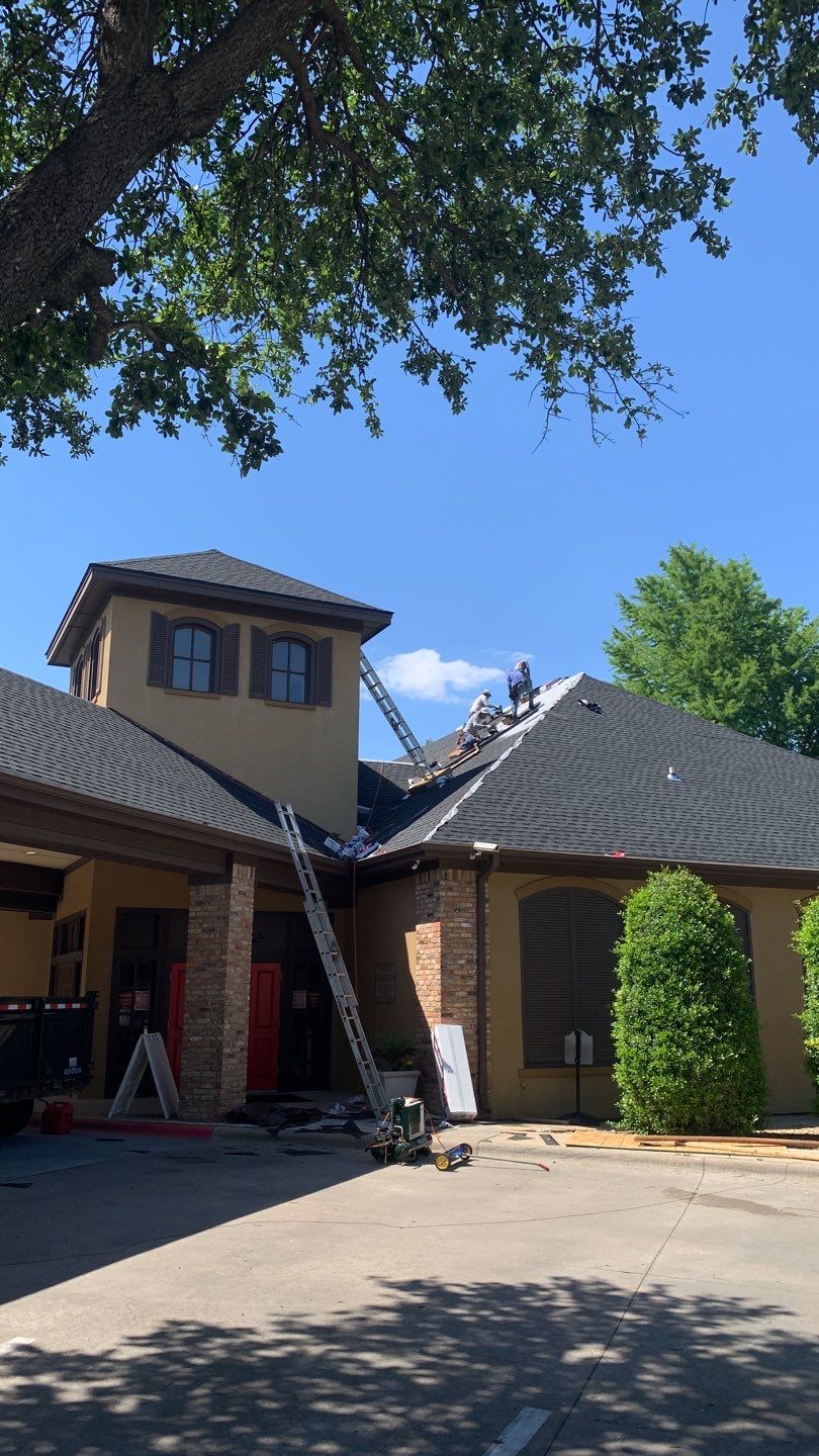 Commercial Roof Installation using GAF Shingles in Dallas Texas by Elite Roofing LLC