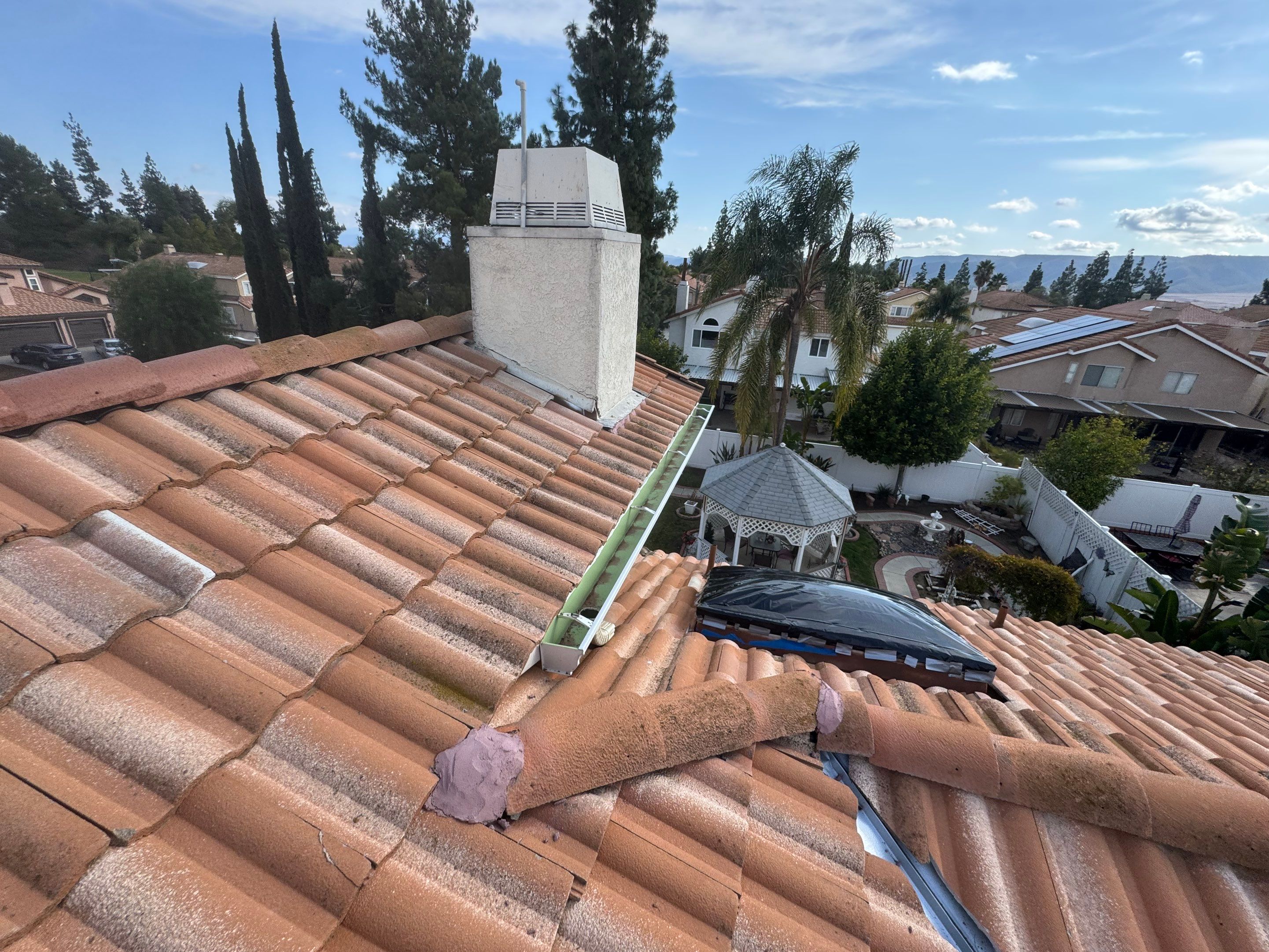 Murrieta Tile Roof Lift & Lay with Underlayment and Skylight Replacement by Zenith Roofing Services