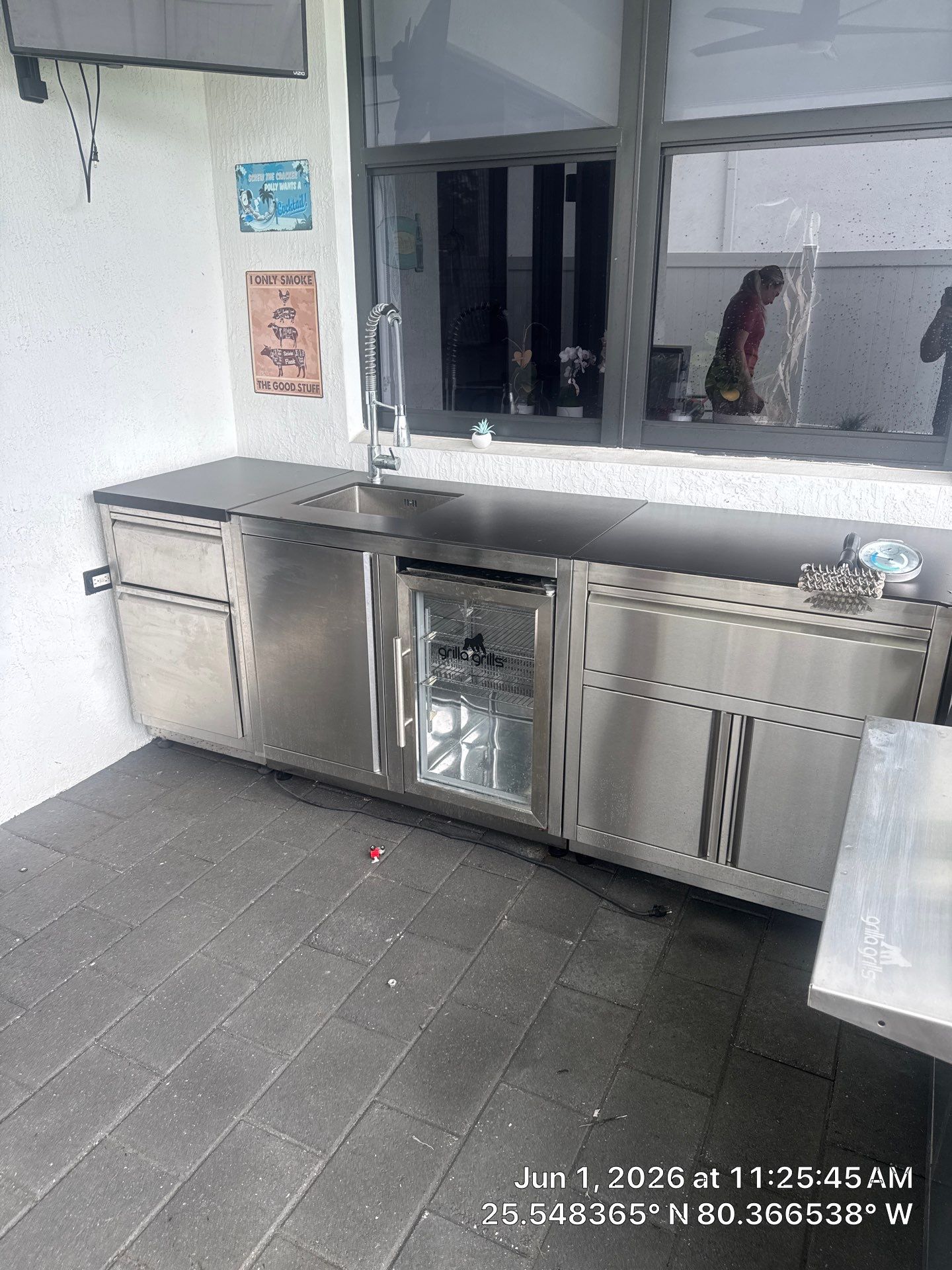 Stainless Steel Outdoor Kitchen Deep Cleaning in Homestead, Florida by SuperClean