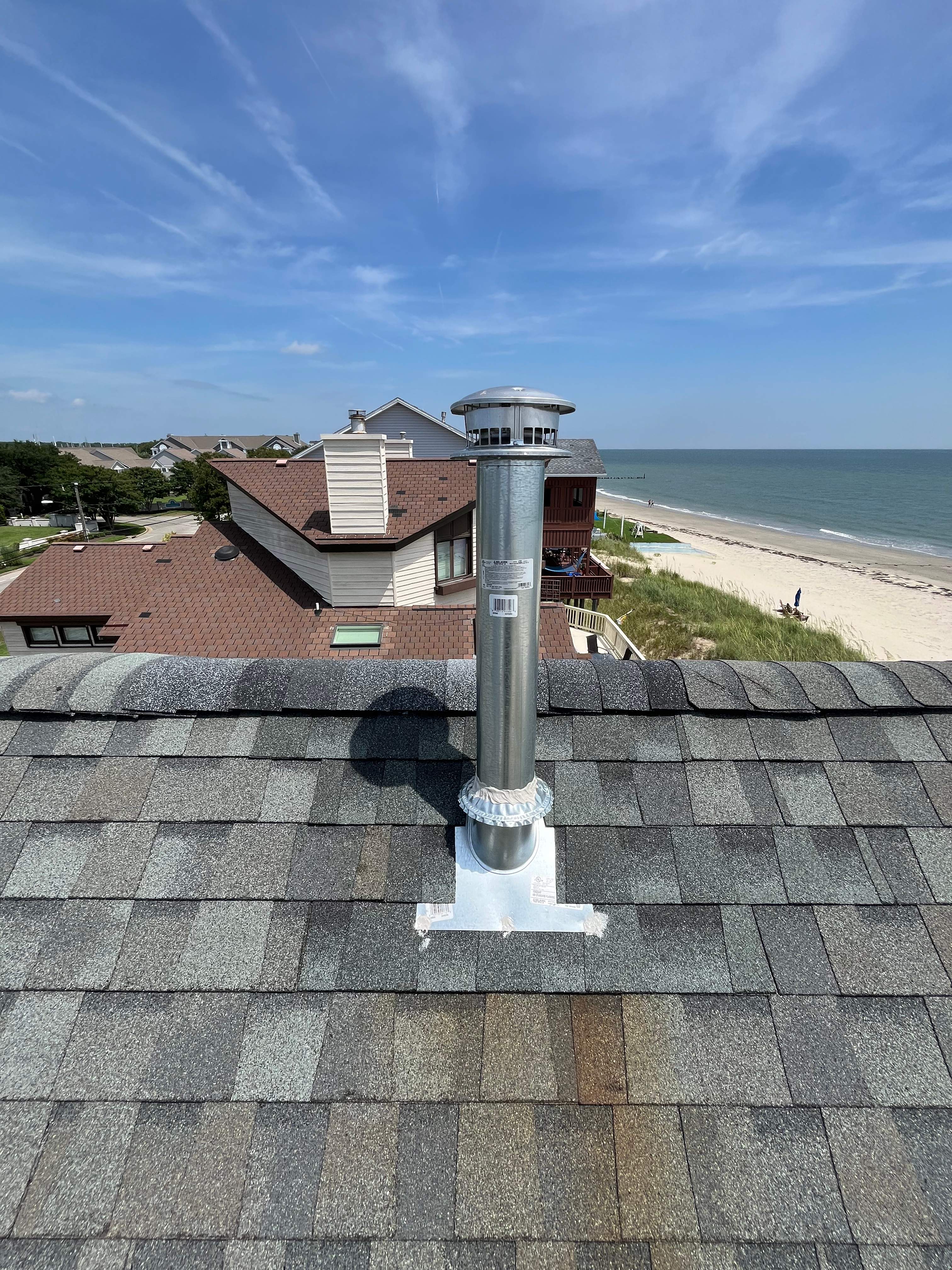 Furnace Exhaust B-Vent in Hampton by Premier Chimney and Roofing