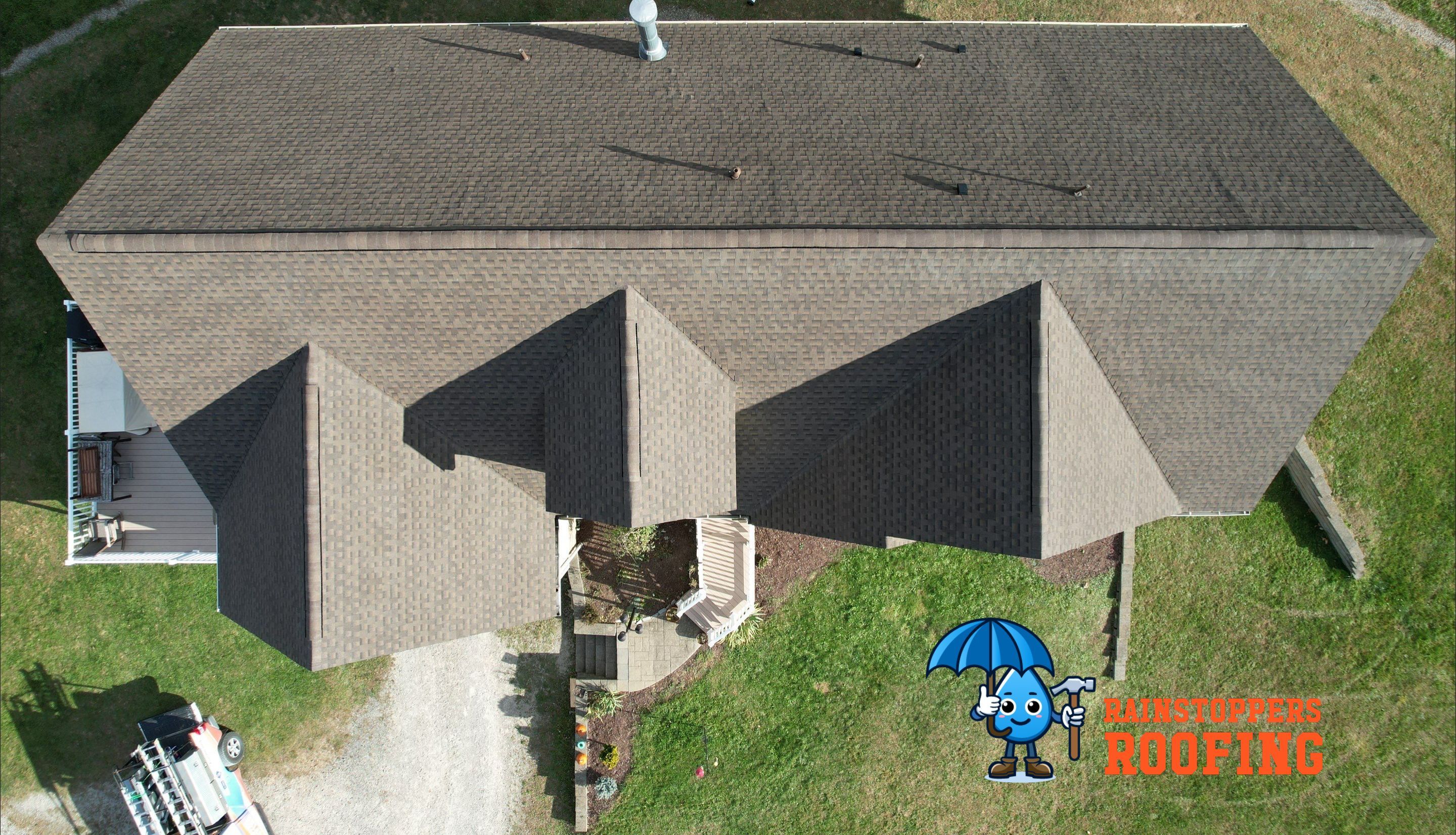 Residential Roofing Installation using GAF Timberline HDZ Barkwood by Rainstoppers Roofing