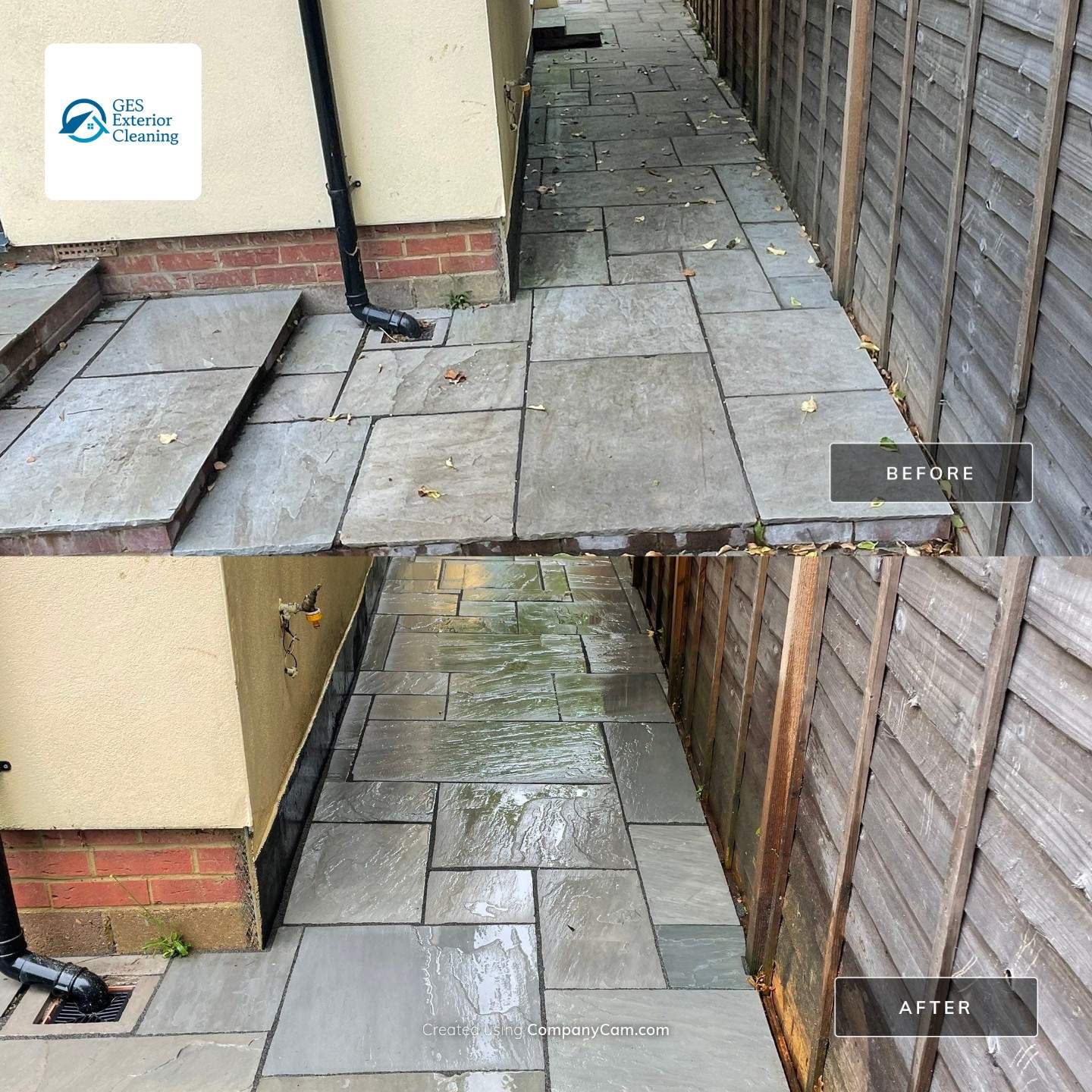 Patio Clean using honda 21 ltr/min by Ges Exterior Cleaning ltd