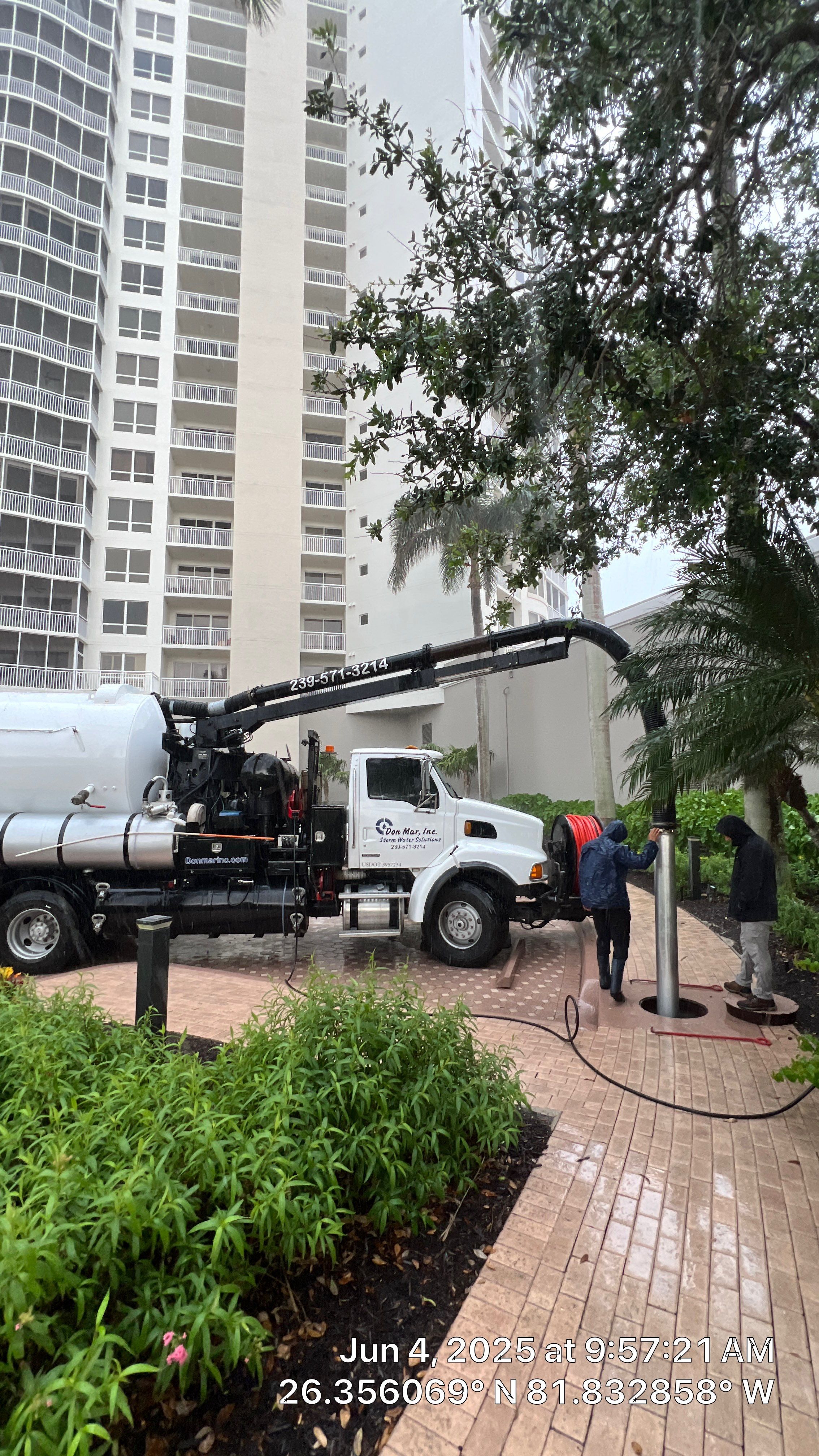 Bonita Bay Condo Stormwater System Cleaning by Don Mar, Inc. Storm Water Solutions