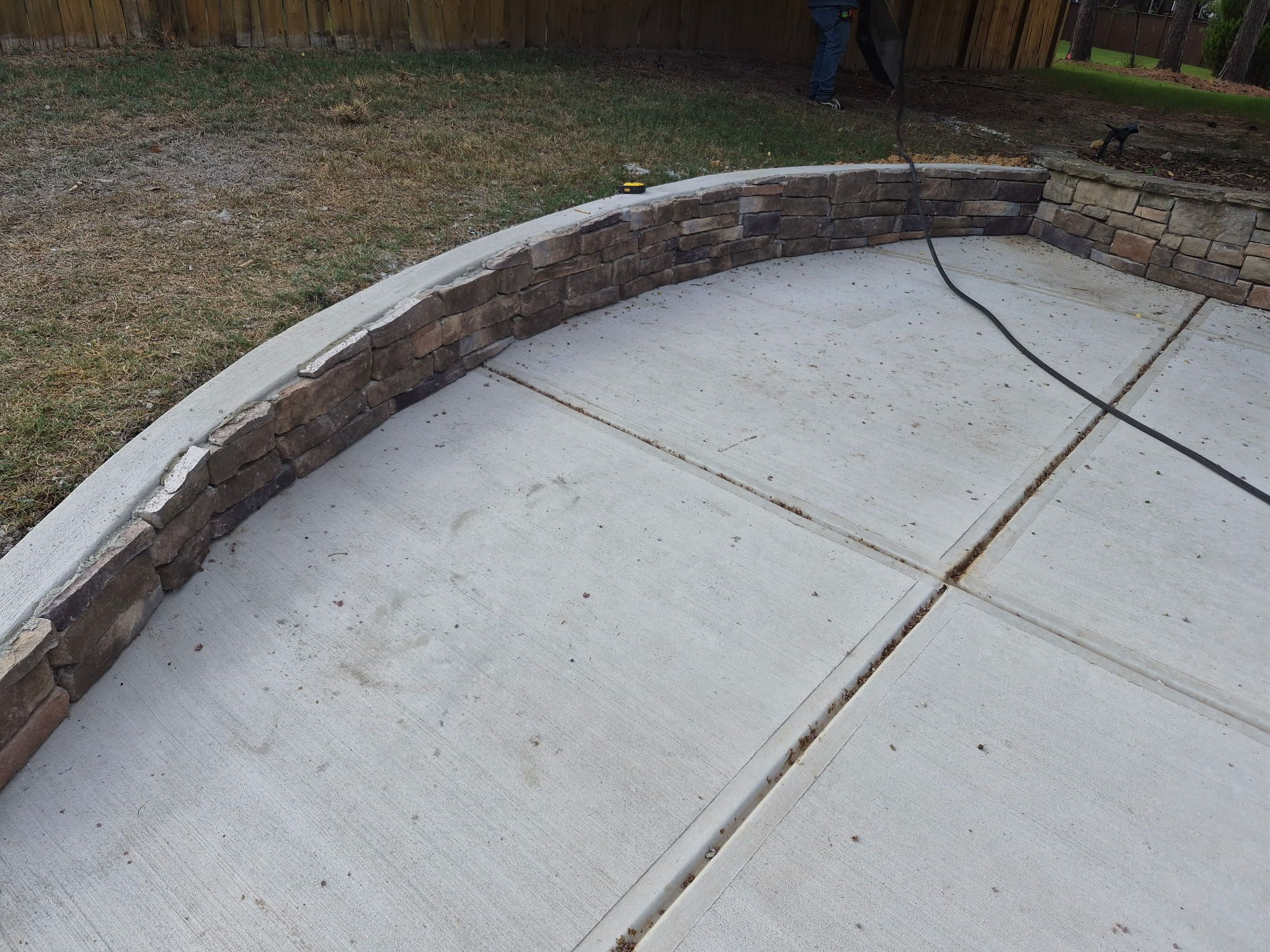 Concrete Driveway Expansion & Retaining Wall | Apex, NC by Elite Remodeling and Design LLC