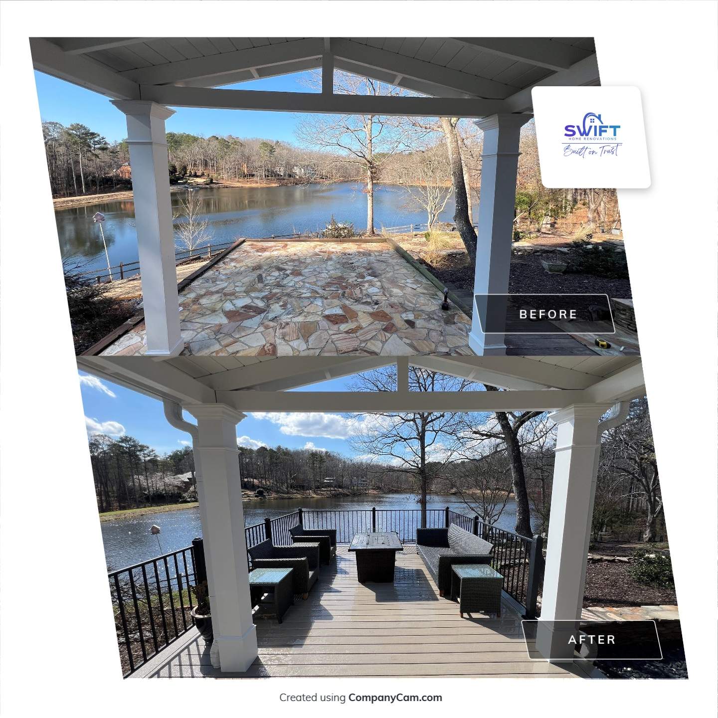 Deck And Porch using TimberTech by Swift Home Renovations 