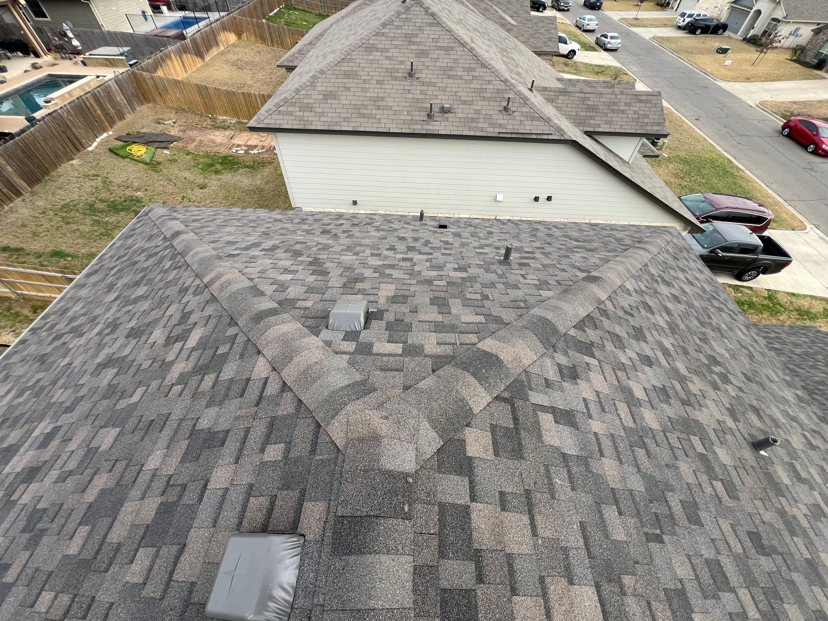 Residential Roofing Installation using IKO Dynasty Class 3 Impact Resistant 30YR Architectural Shingles. Color: Driftshake by WR Roofing Solutions