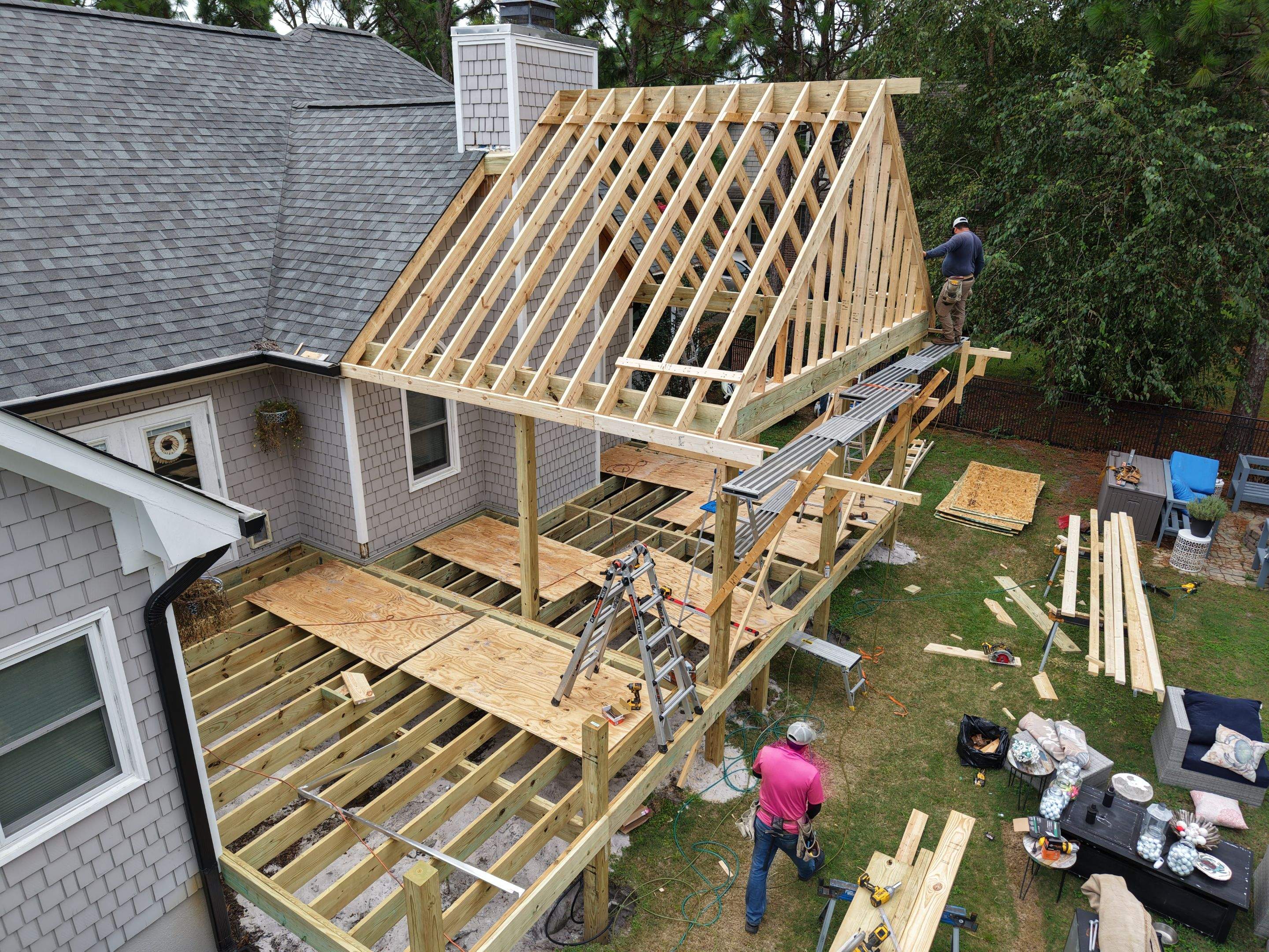 Back Porch Addition in Beau Rivage  by RGR Construction and Roofing, LLC