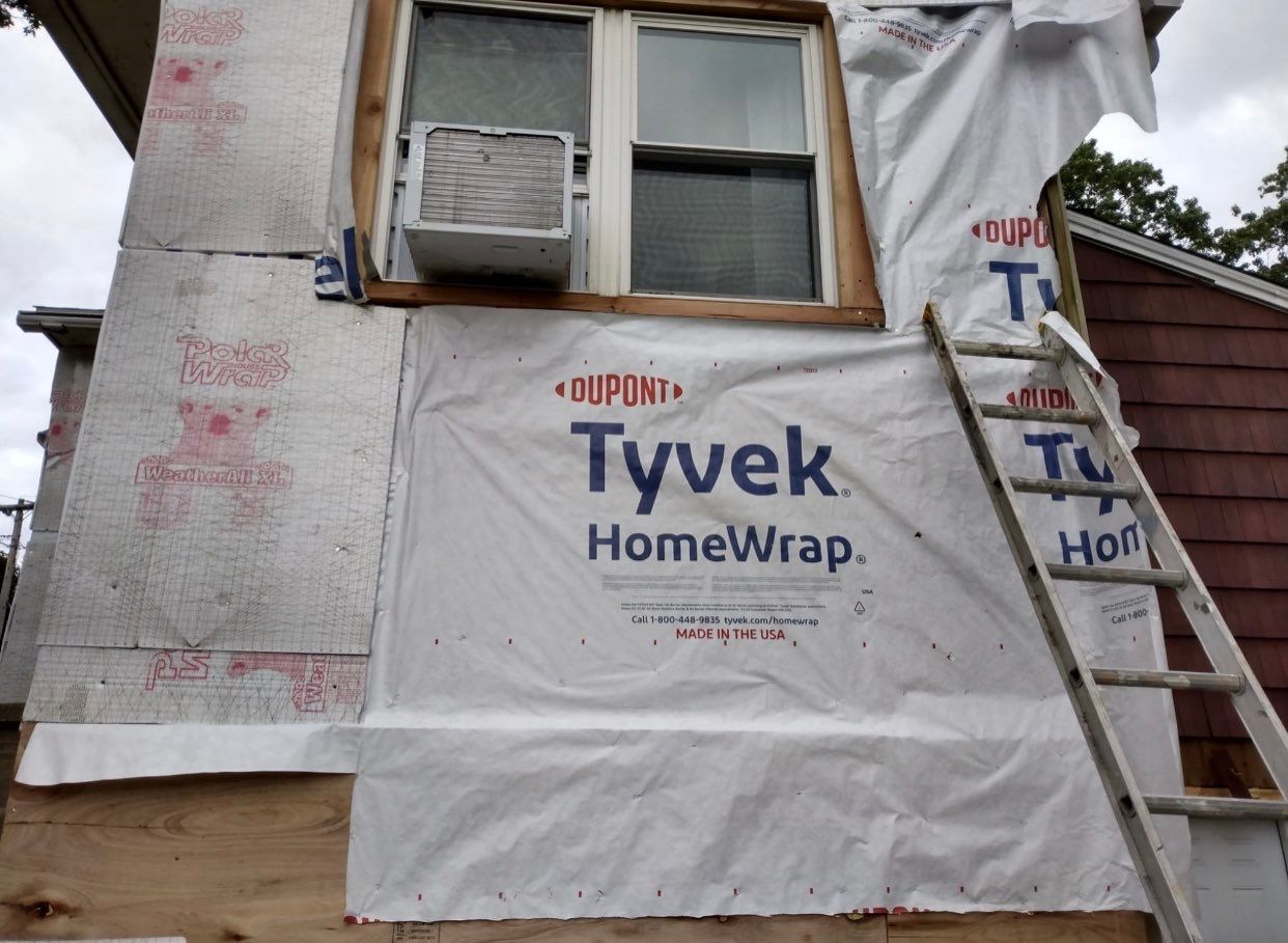 Siding Installation using Certainteed monogram charcoal gray Owens Corning Onyx Black by A Plus Exterior