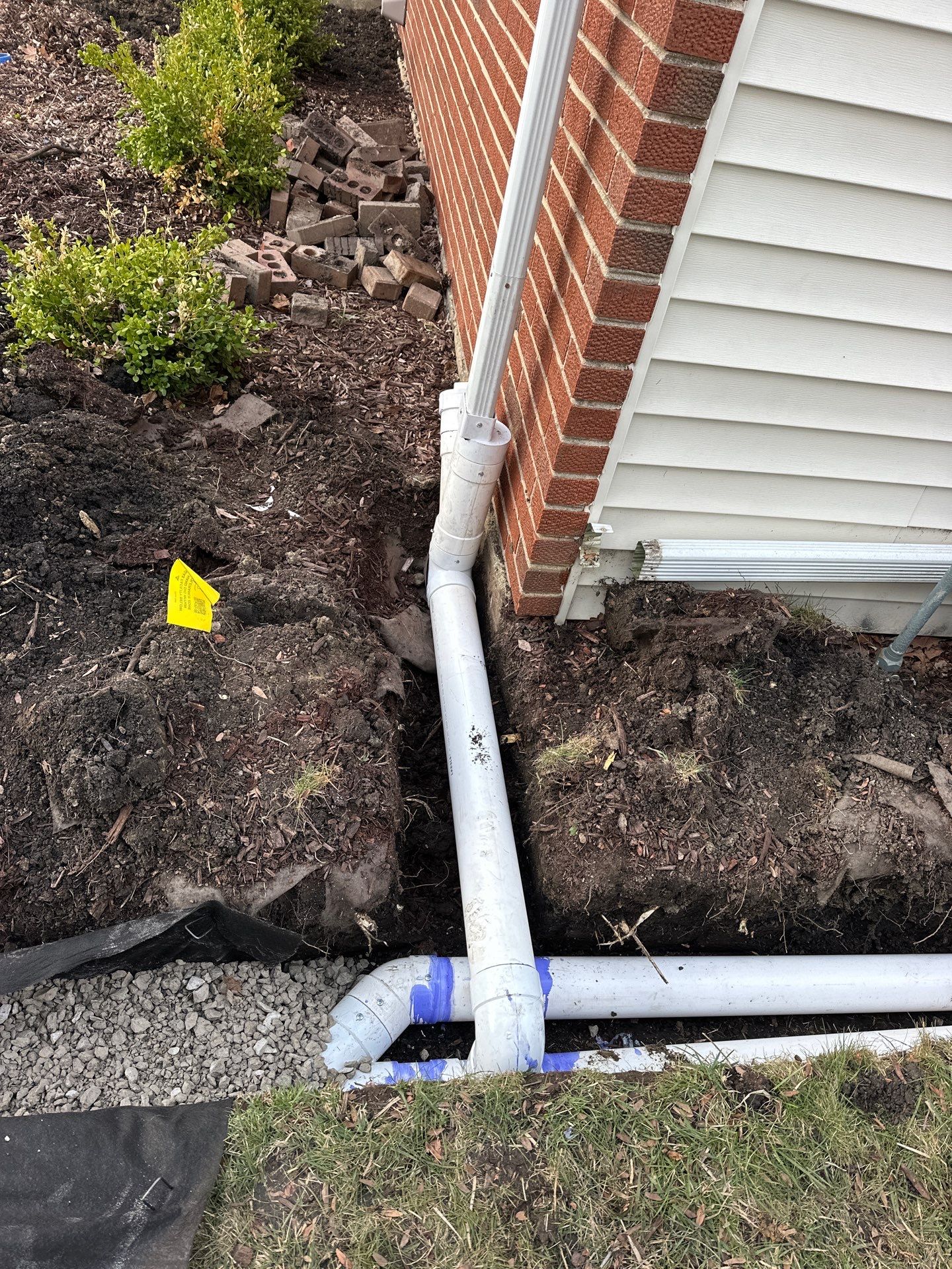French drain and Sump pump reroute to flo well by A&N