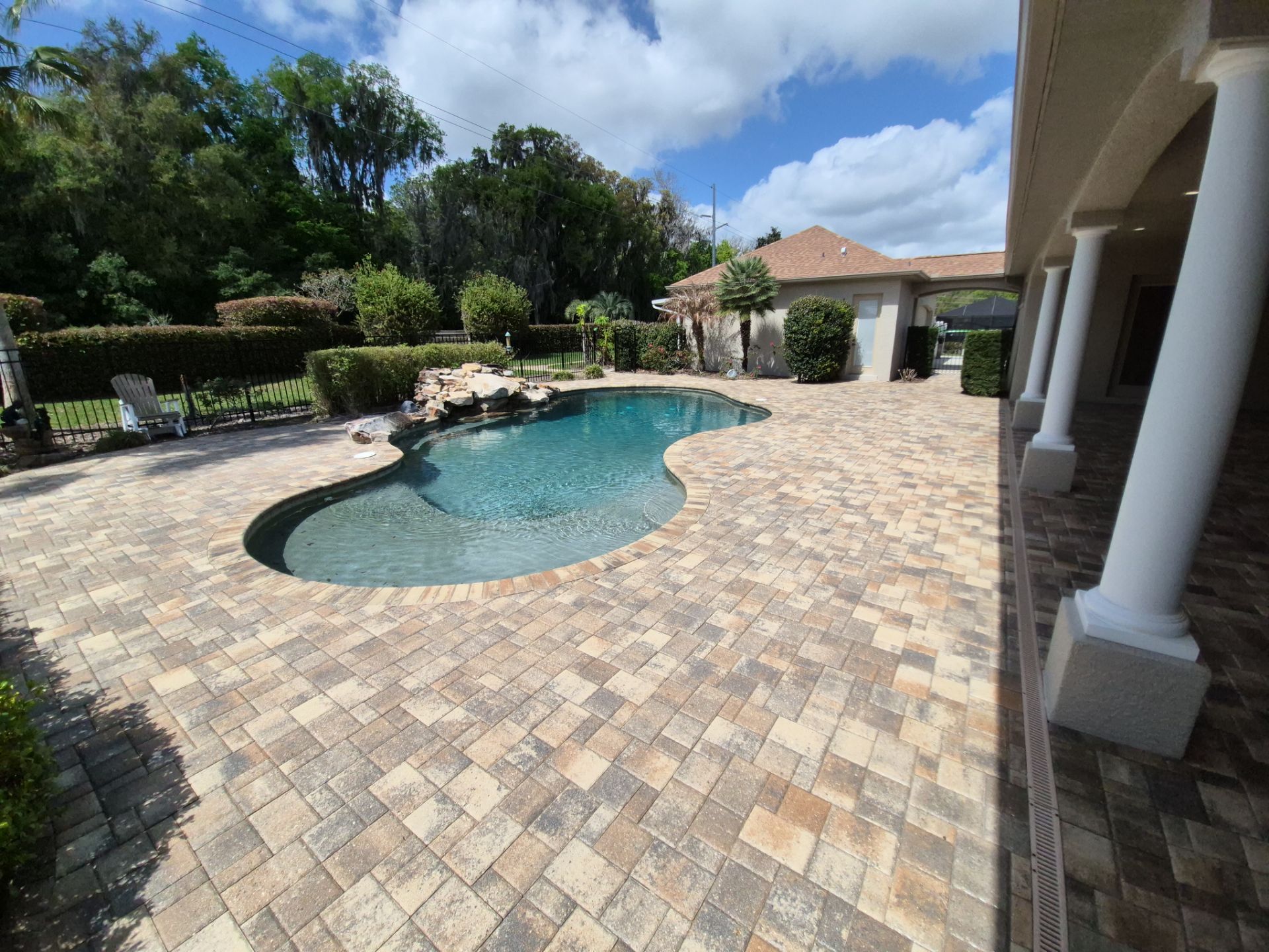 Brick Paver Sealing and Cleaning for Ocala Home and Pool Deck by Infinite Exteriors LLC