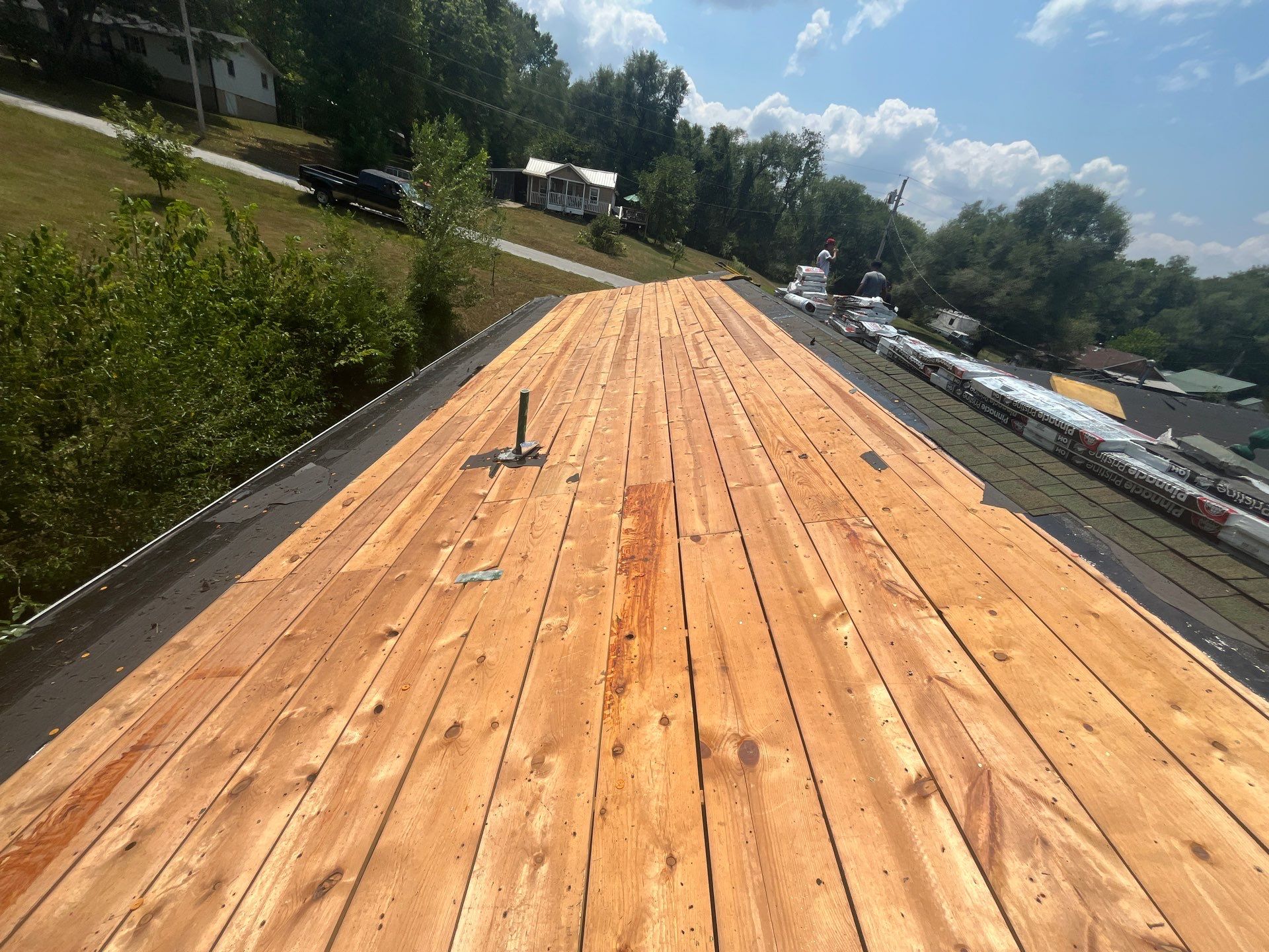 Residential Roofing Install - Atlas Pinnacle Pristine Architectural Shingle - Color Green  by Titan Commercial & Residential Roofing 