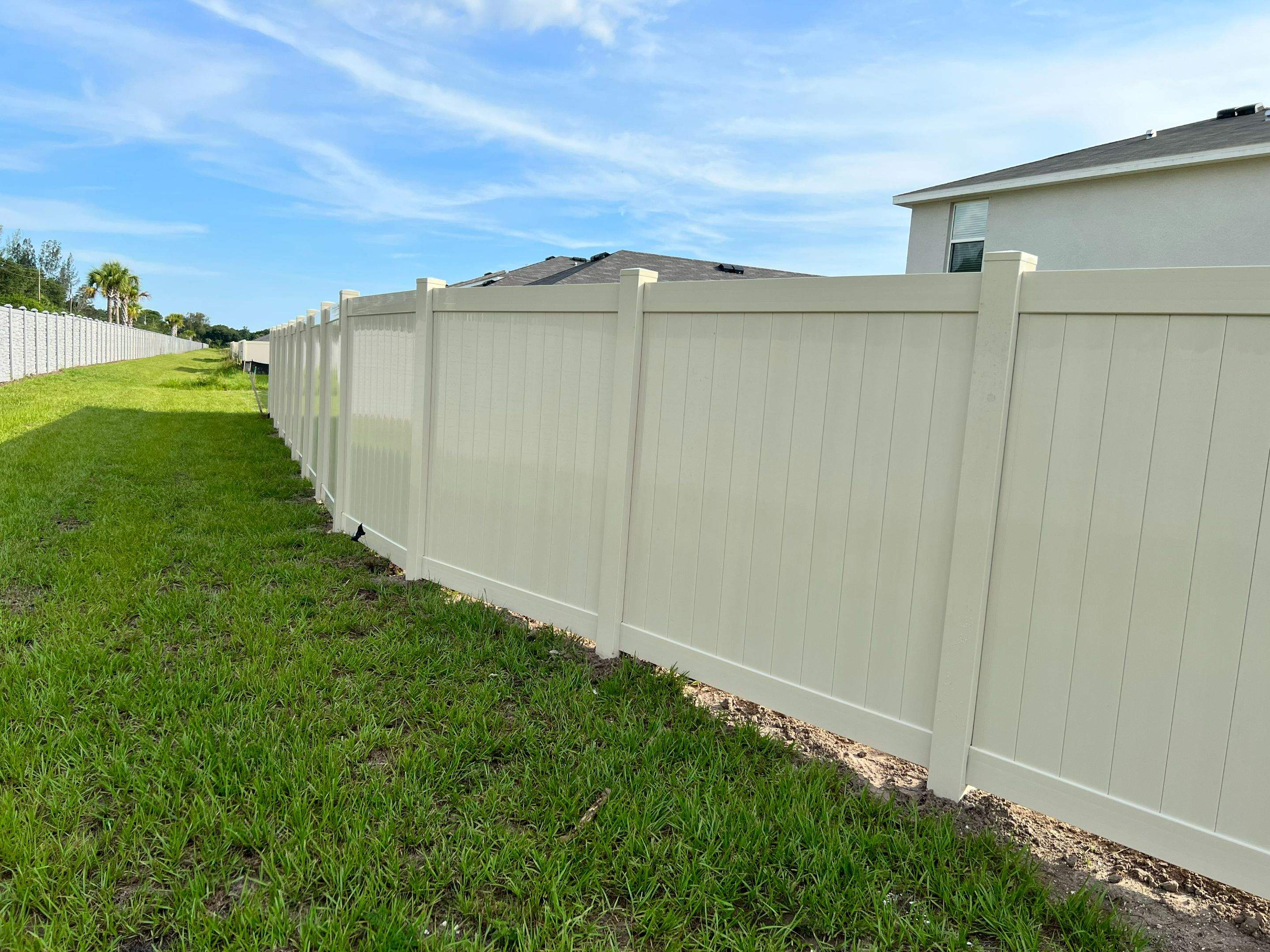 Bradenton, FL 6ft. Tall Tan Vinyl Privacy Fence  by Asap fence and gates, LLC