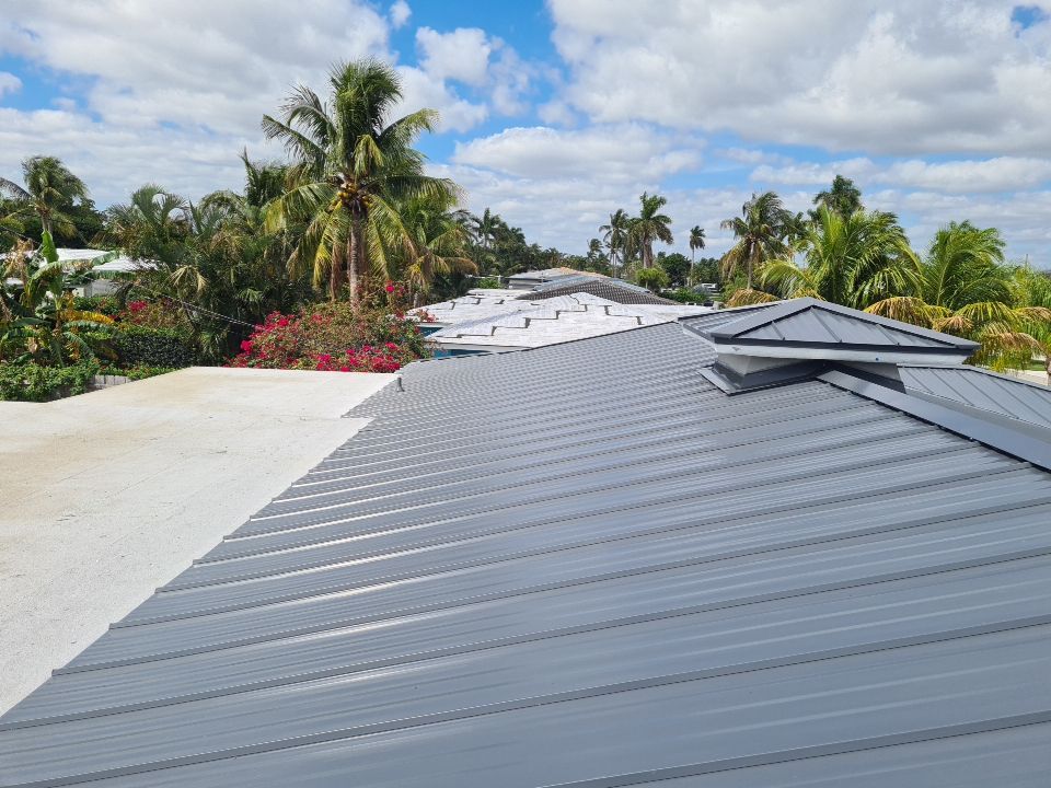 Residential Roofing Installation using 1" Nail strip metal roof by BLUES BROTHERS ROOFING