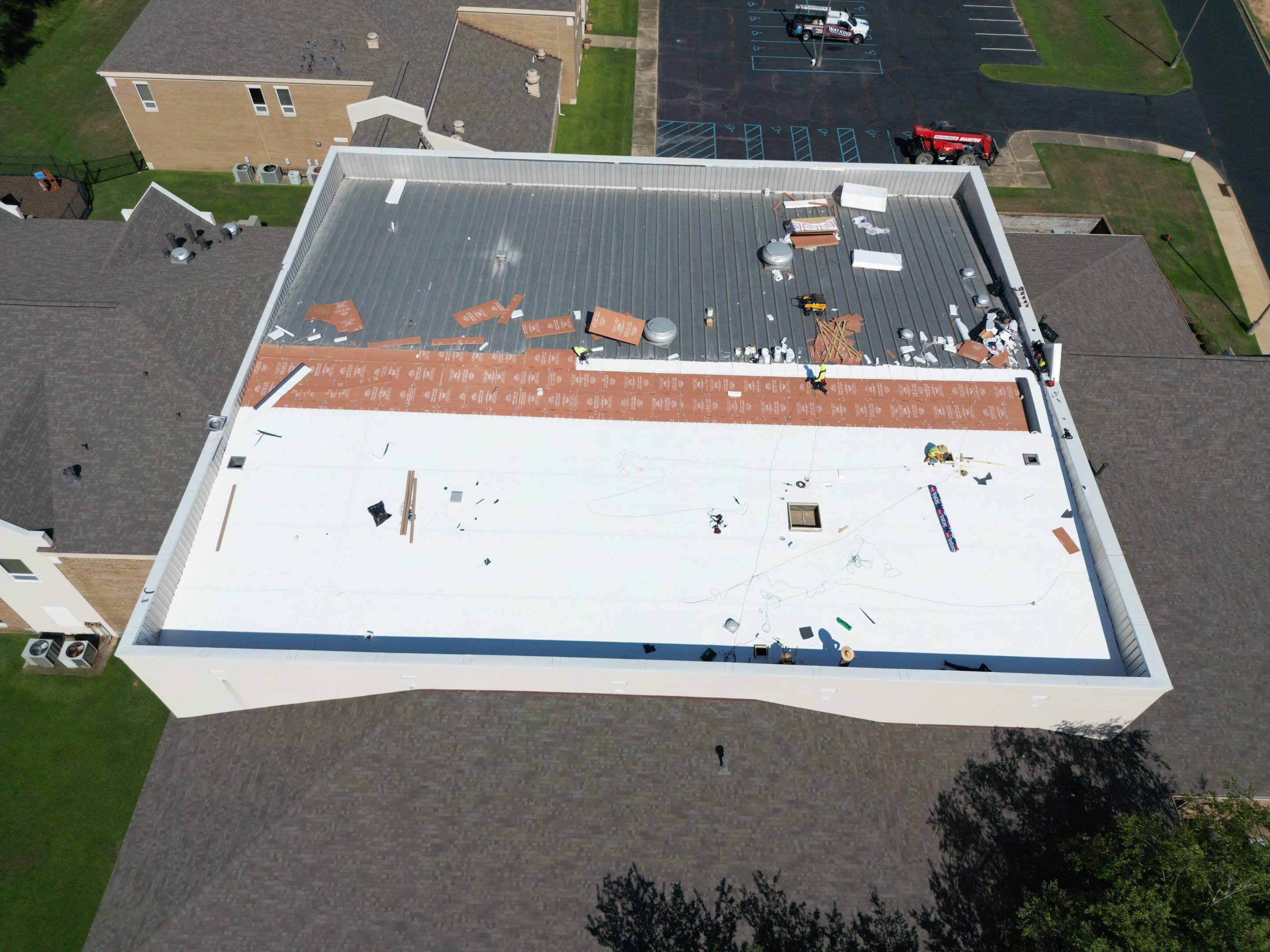 Commercial Shingle and TPO Roof Replacement | Clinton, MS by Watkins Construction & Roofing
