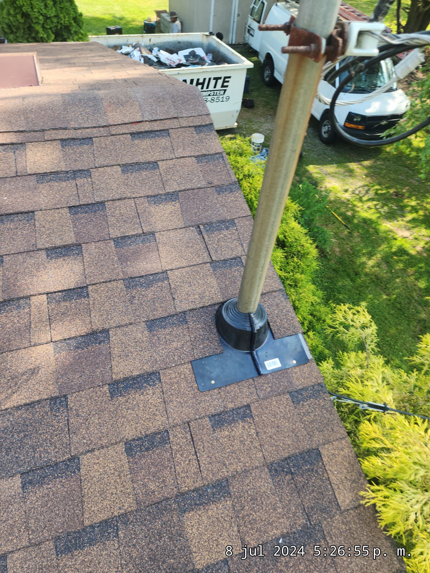 Atlas Pinnacle, Color, Burnt Hickory, Drip Edge, Color, Royal Brown by Eagle Eye Roofing