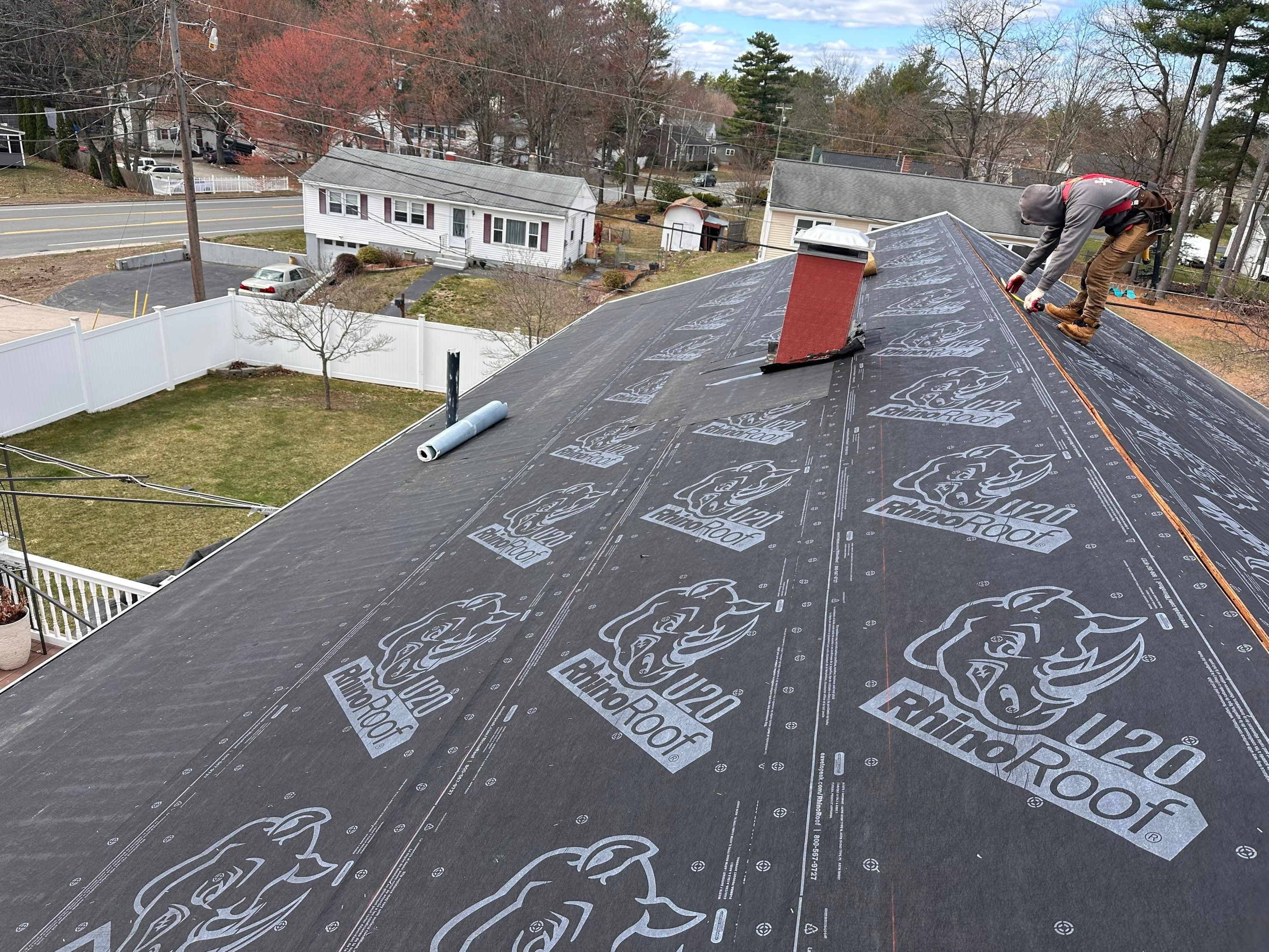 Full Residential Roof Replacement and Chimney Reflashing in Nashua by Tall pine roofing