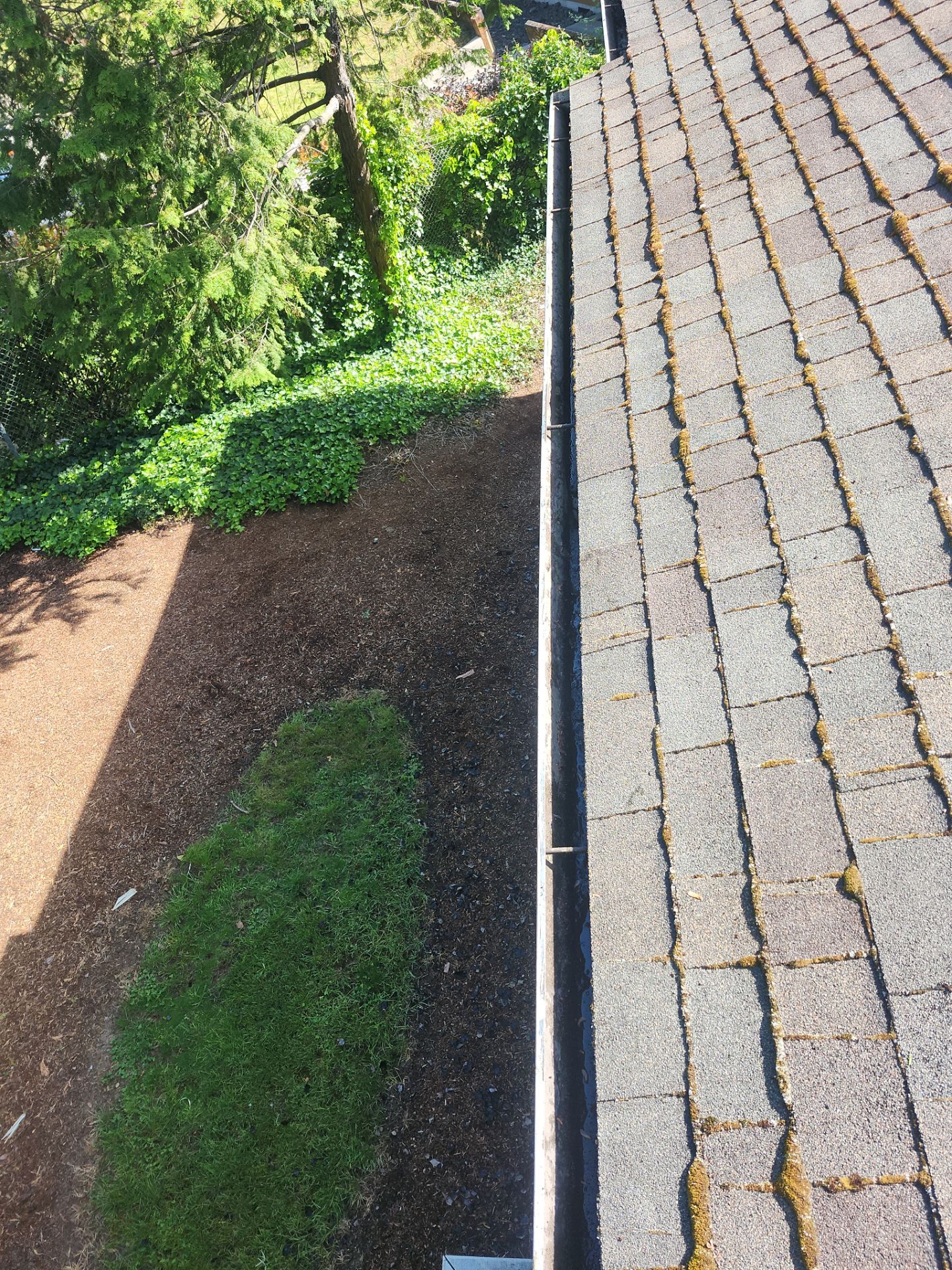 HOA gutter cleaning after photo.