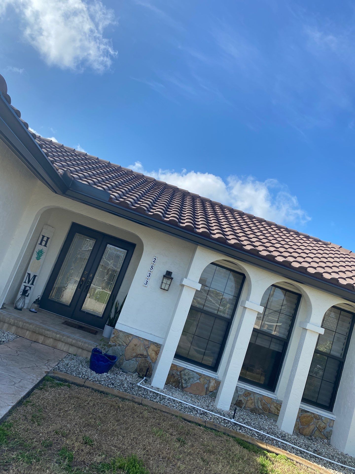 Black Seamless Gutters for Modern Homes in Punta Gorda by Gutter Professors