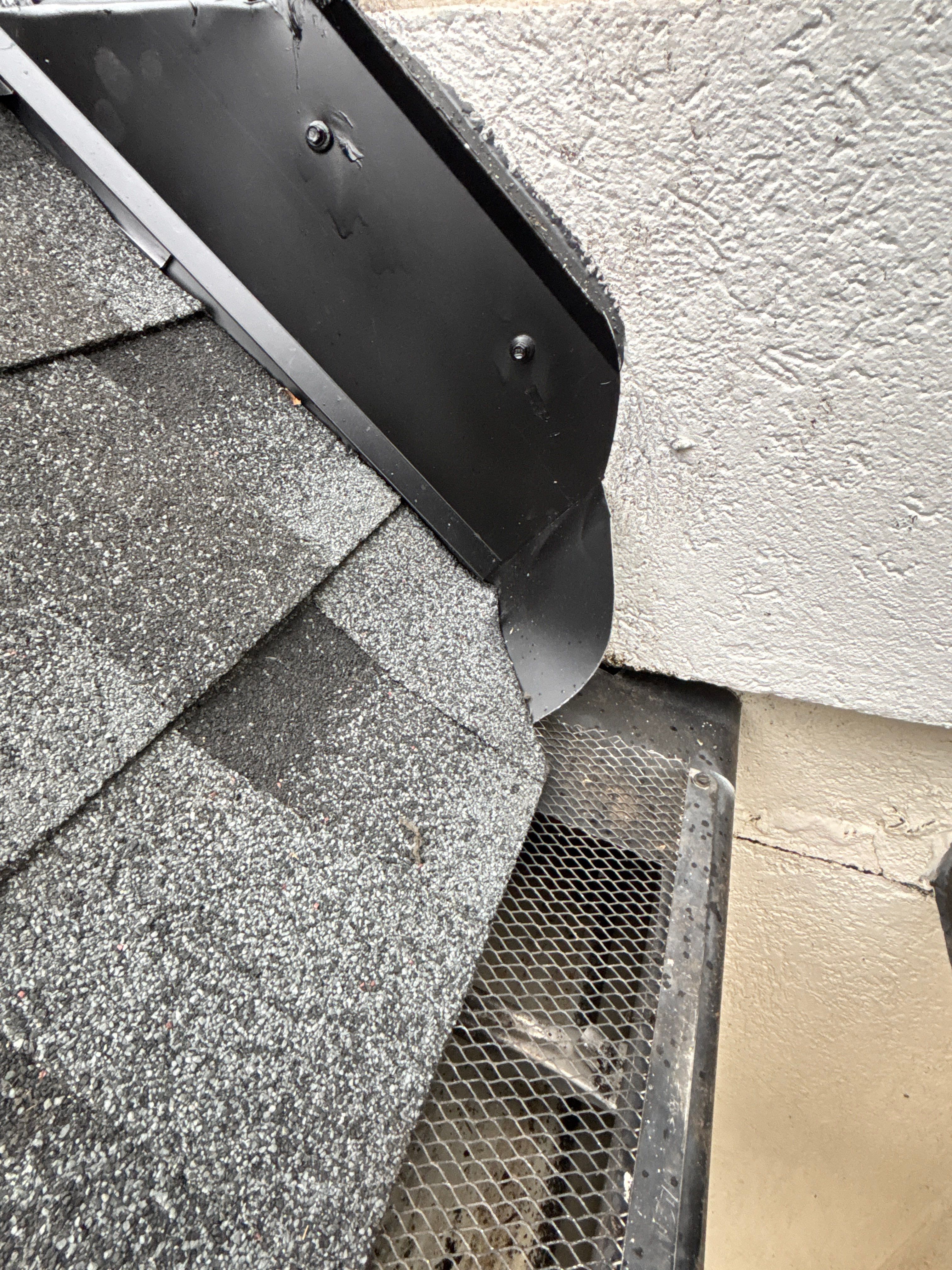 Wrong V valley section installed  by Deerfield Roofing LLC