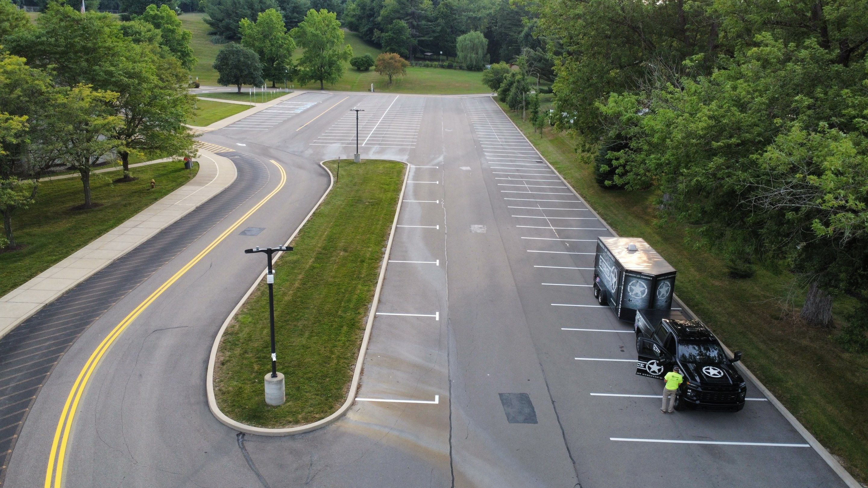 Pittsburgh Area Middle School by G-Force Parking Lot Striping of Pittsburgh