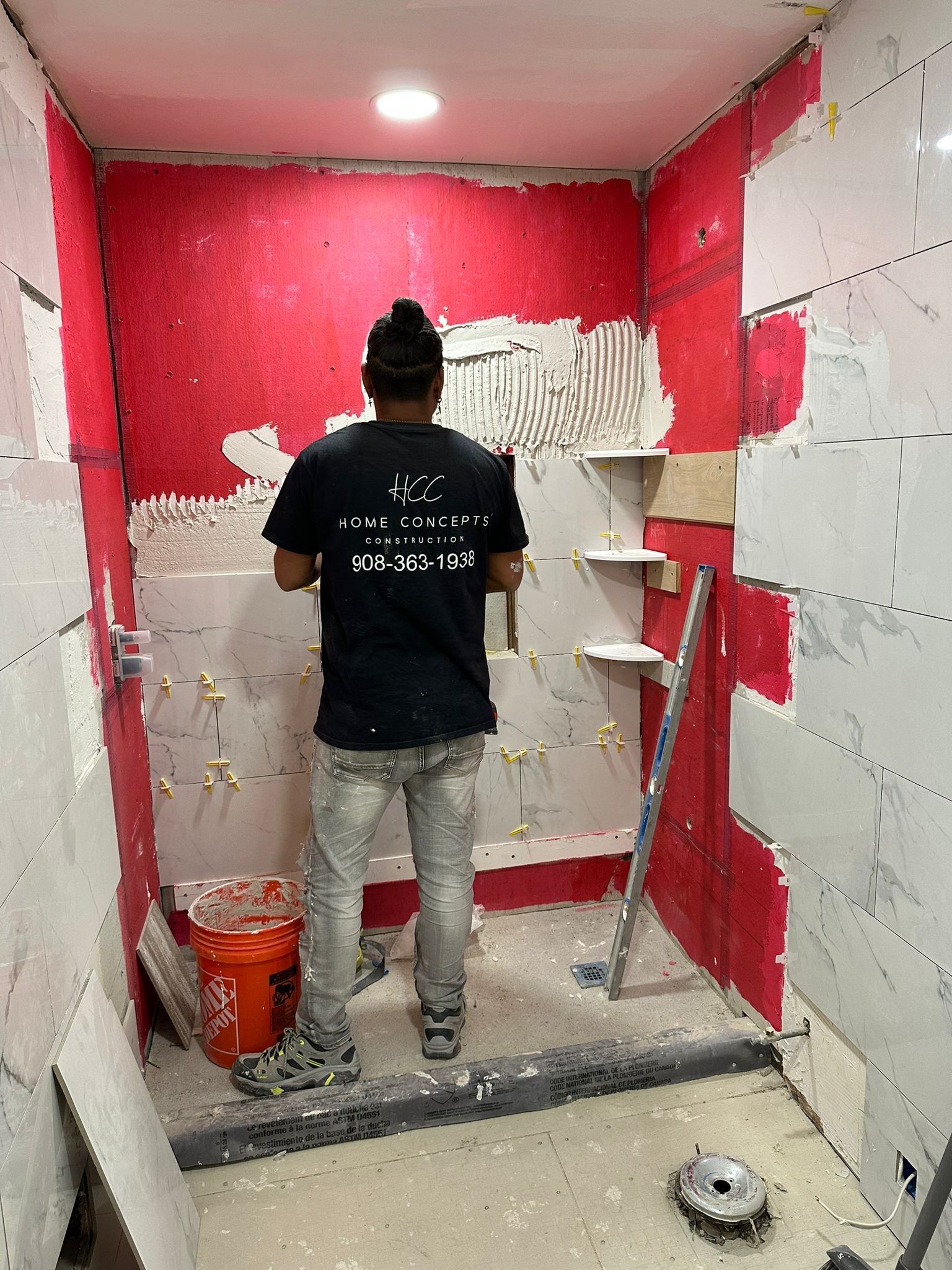 Bathroom Remodel using Tile by Home Concepts Construction