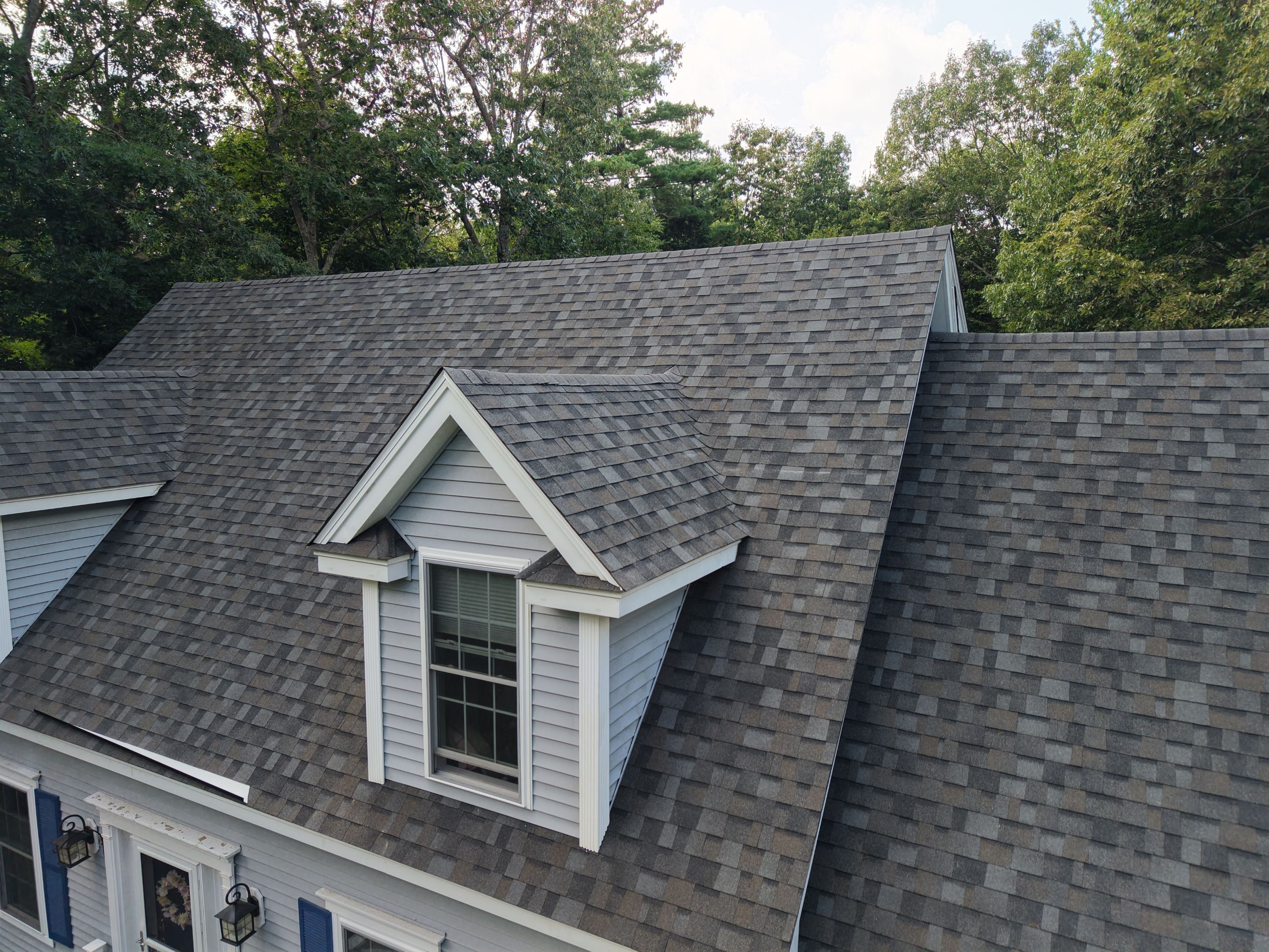 Cape Roof Replacement in Exeter, NH | Owens Corning Williamsburg Gray by Compass exteriors