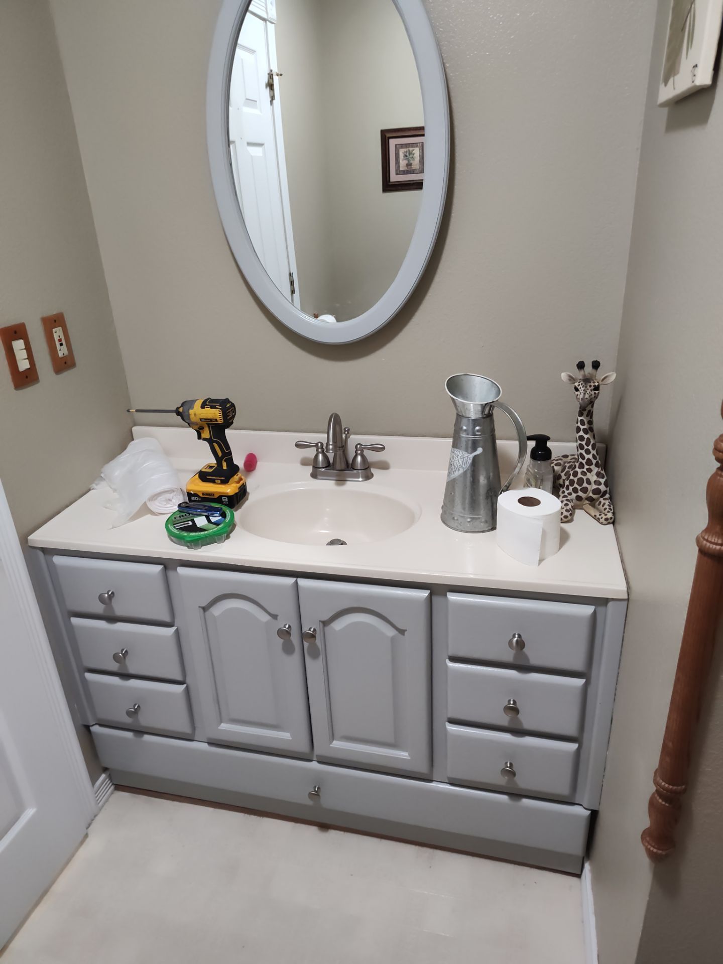 Small Bathroom Remodel by Cornerstone Home Builders, LLC