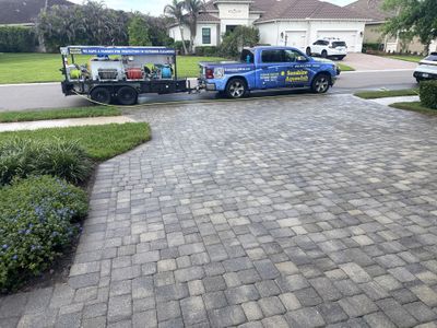 Paver Driveway, Entryway & Sidewalk Cleaning in River Wind – Bradenton, FL