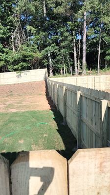 6' Wood Privacy with Dog Eared Pickets
