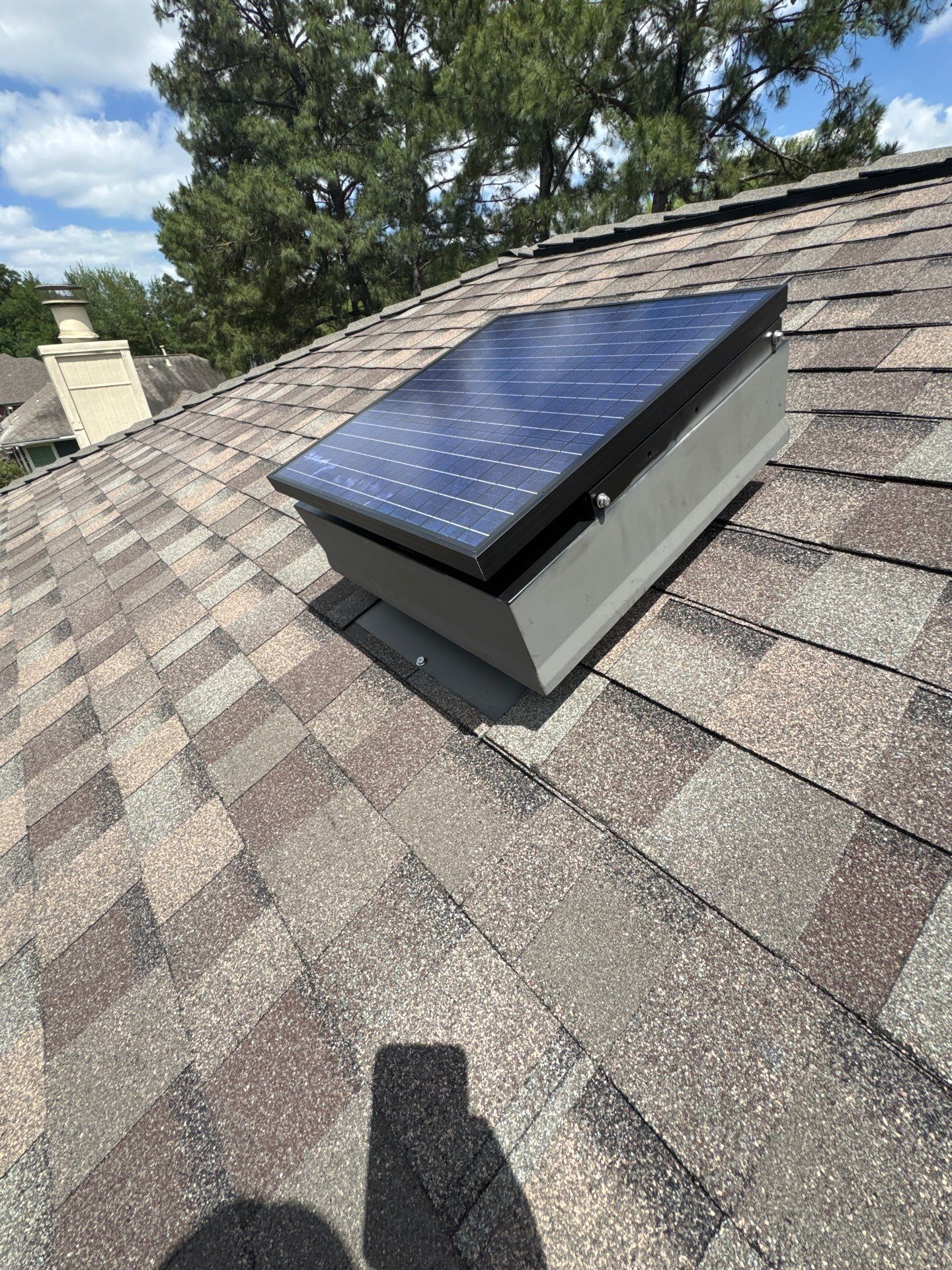 TAMKO Titan Class - Natural timber, High profile hip & ridge, solar attic fan  by Sirius Roofing