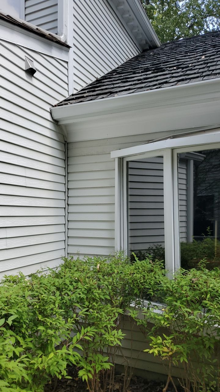 Housewashing  using Algaecide, soft wash soap by Northern Power Washing LLC.