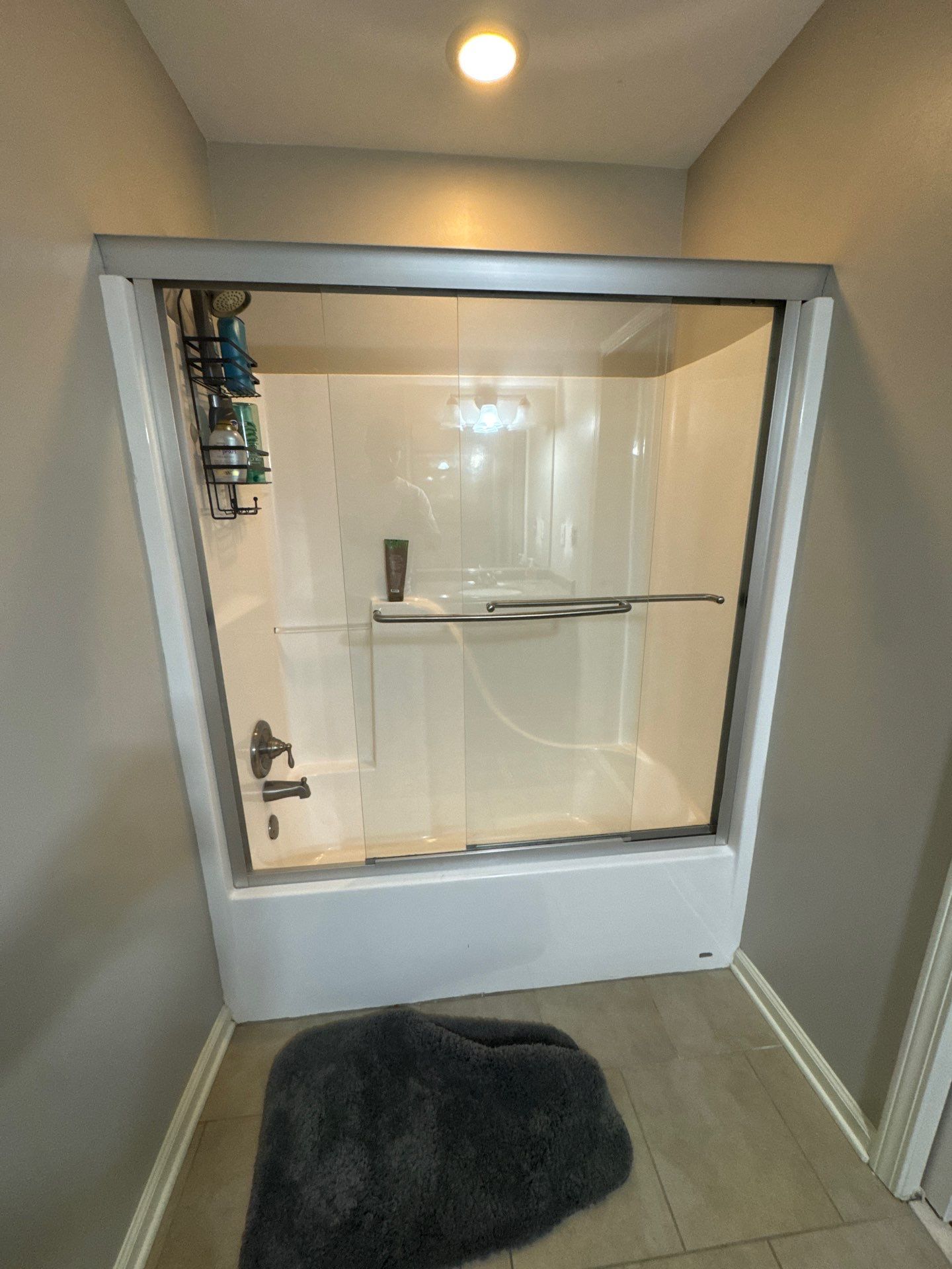Modern Bathroom Transformation With Marble Patterned Tile in Powder Springs by Swift Home Renovations