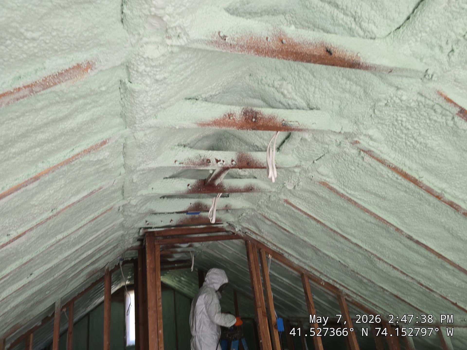 Attic Insulation using Closed Cell Spray Foam by NYS Foam & Energy