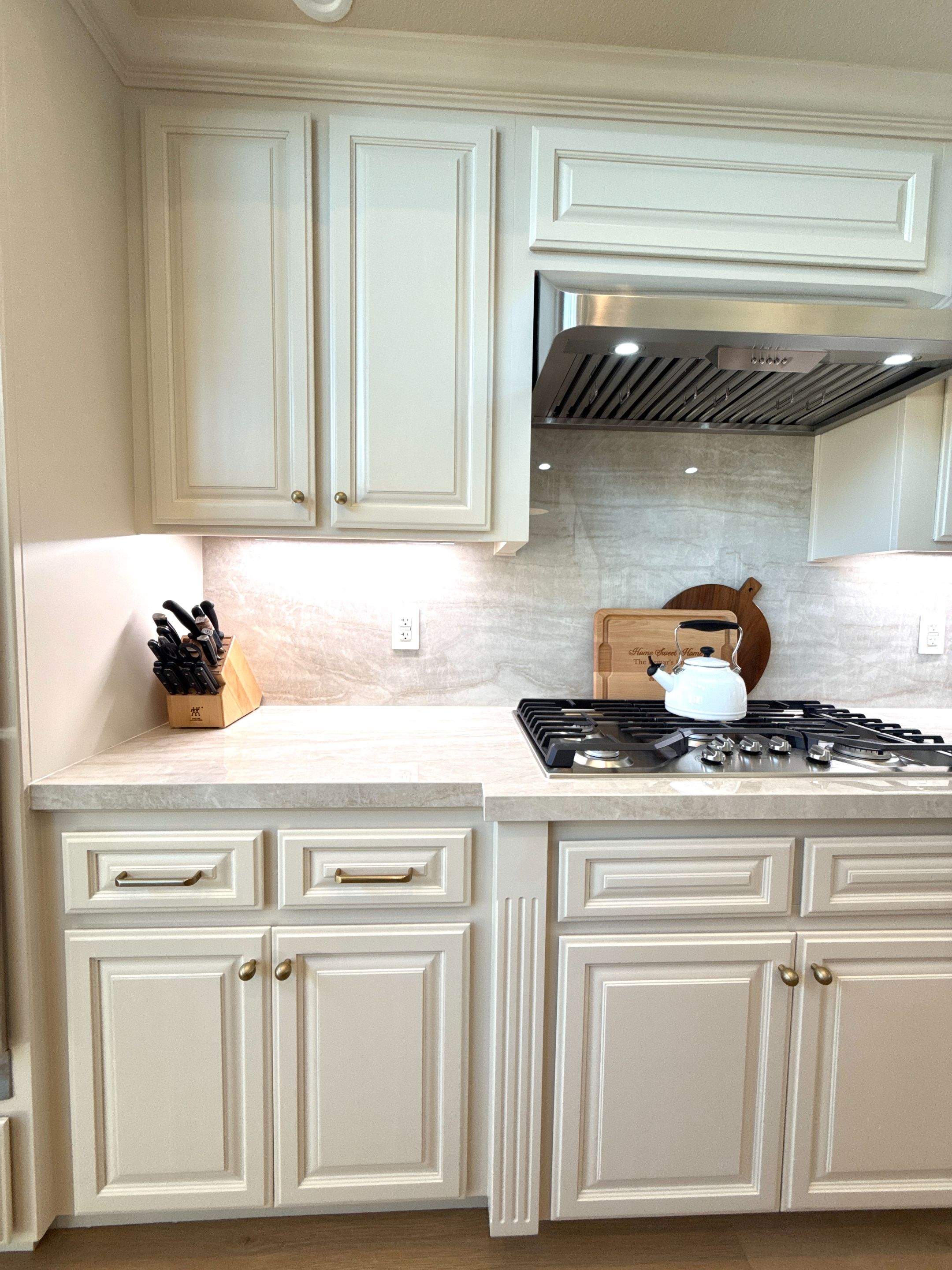 Kitchen Cabinet Painting Project in Ripon, CA by Lancaster Painting