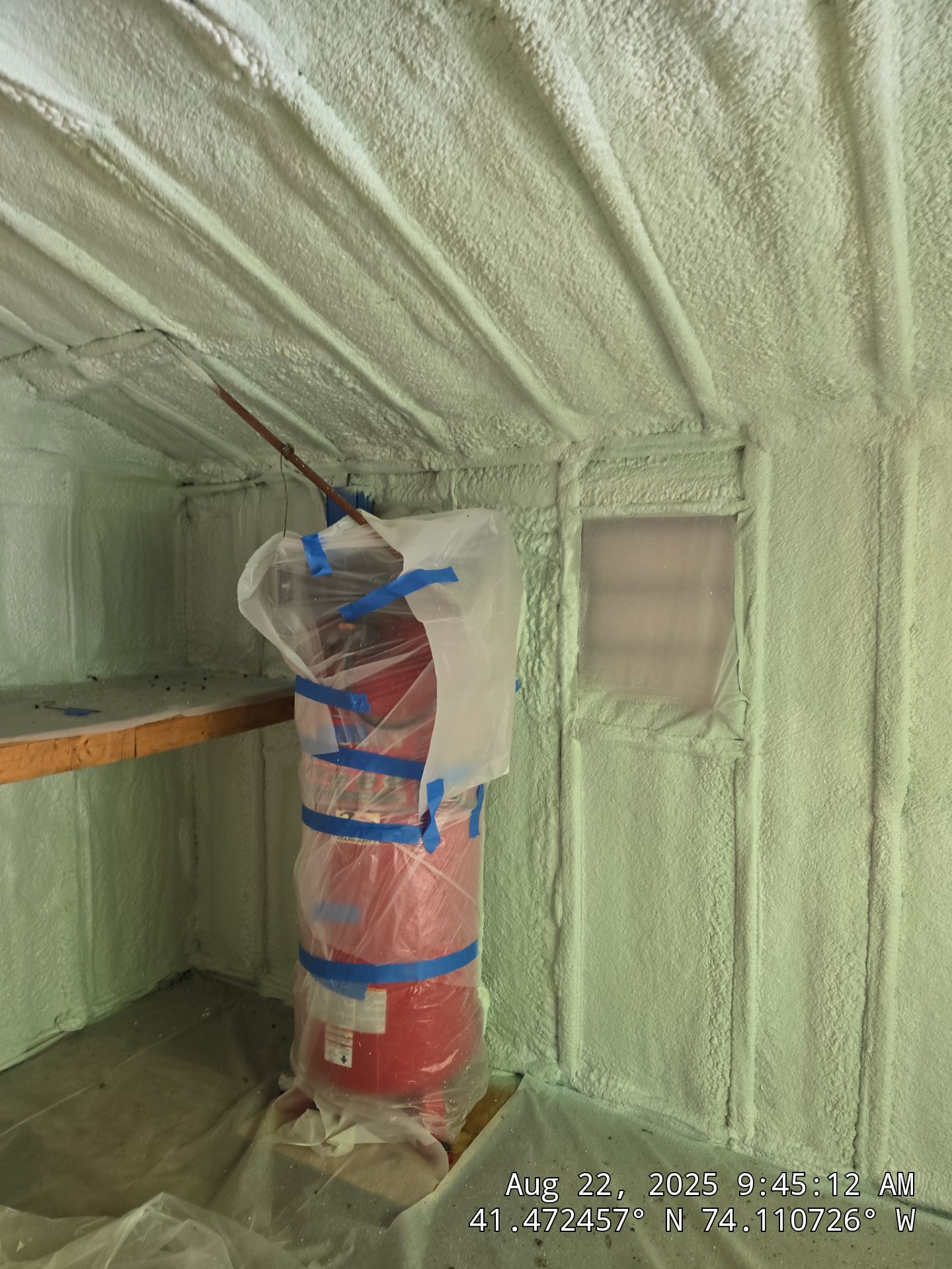 Exterior Walls using Closed Cell Spray Foam by NYS Foam & Energy