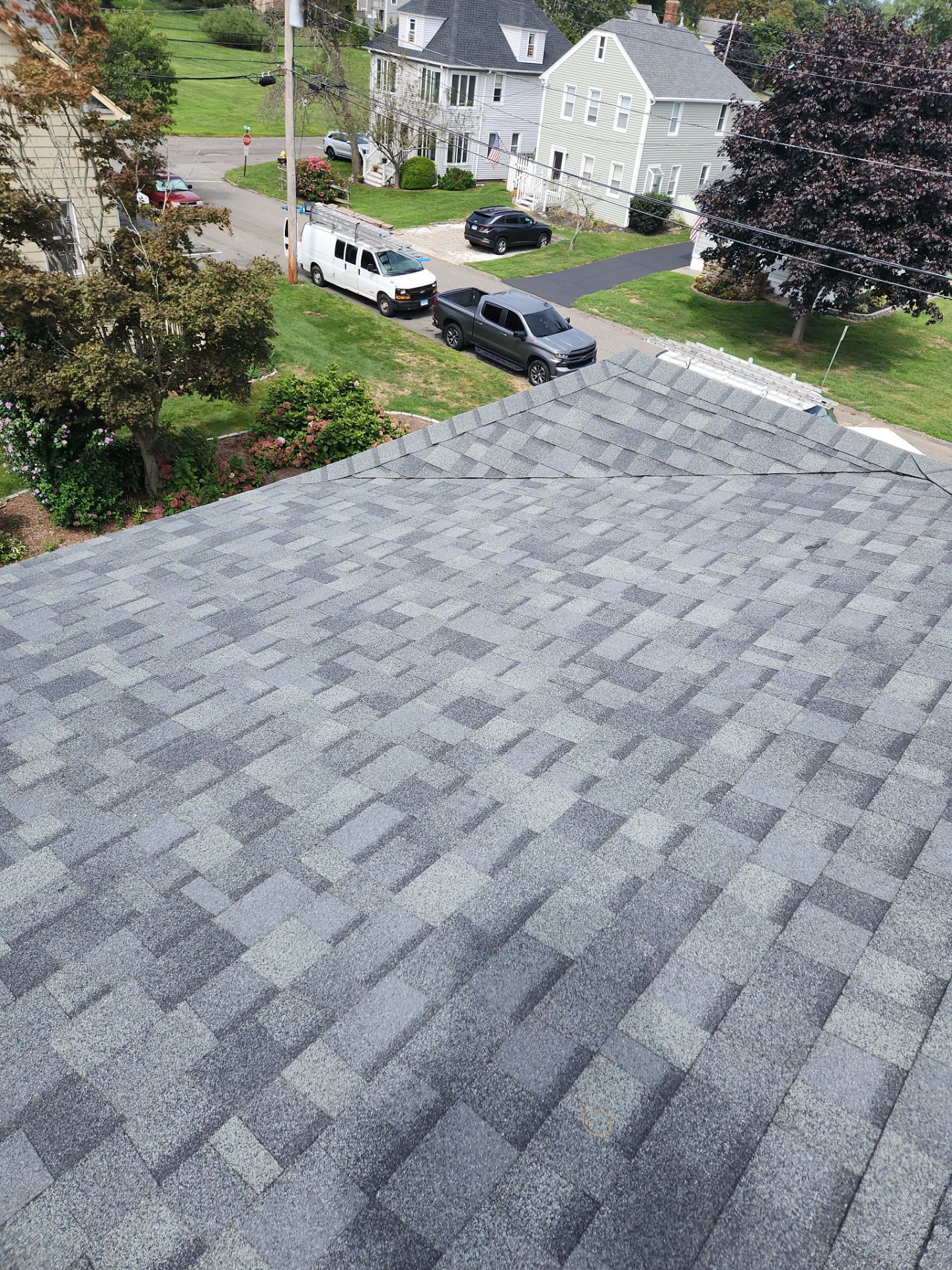 Residential Roofing Installation using Owens Corning TruDefinition Duration - Estate Gray & Flagstone Cedar Impressions by A Plus Exterior