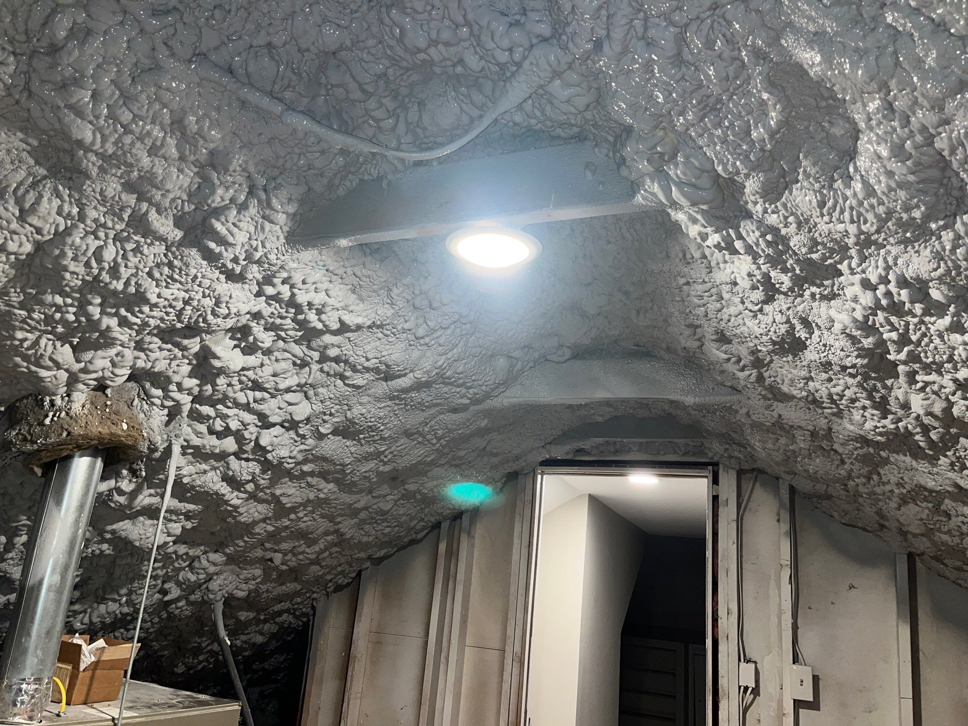 Basement Exterior Walls using Closed Cell Spray Foam by NYS Foam & Energy